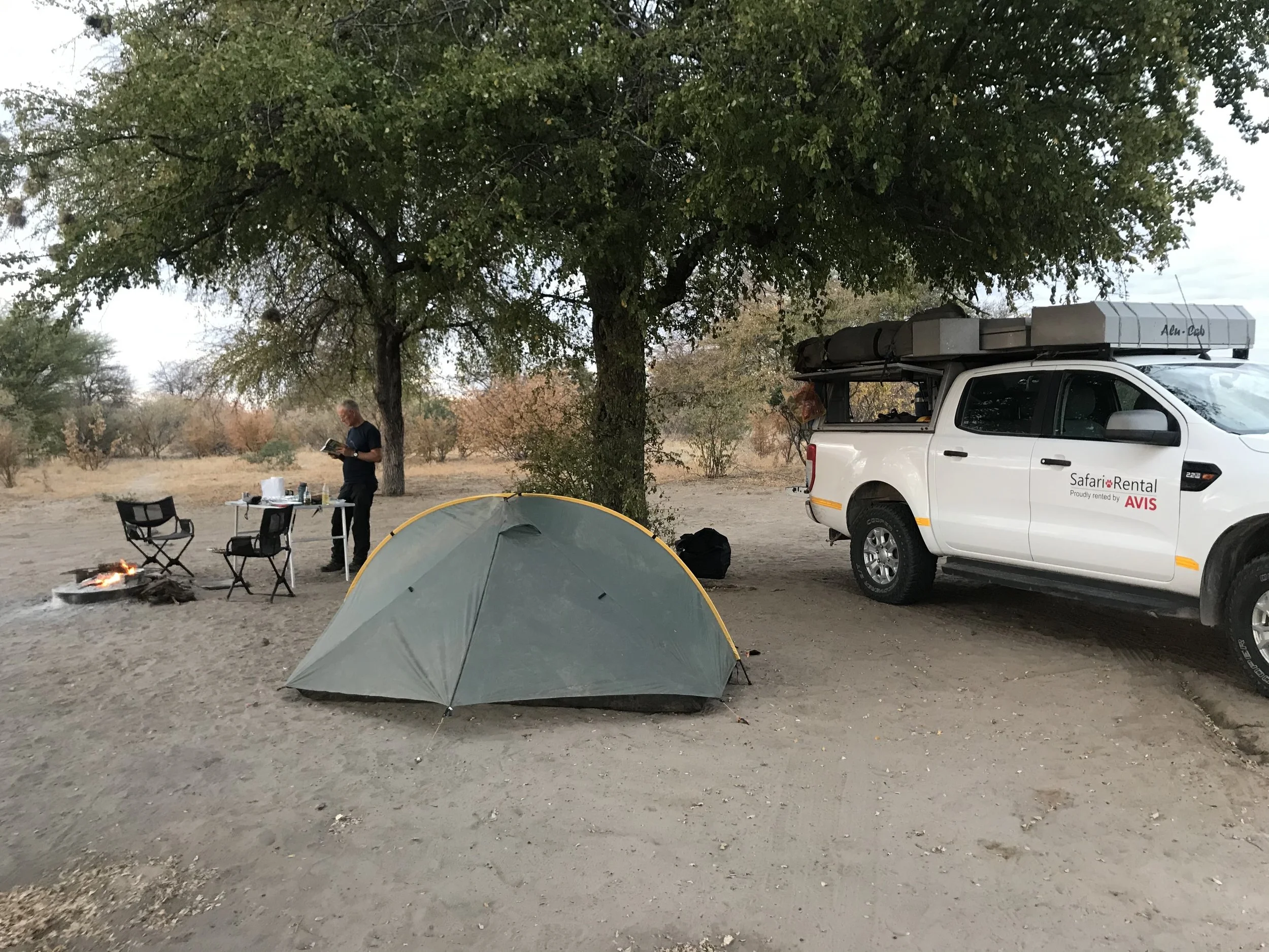 Our incredibly remote and exclusive campsite in Sunday Pan