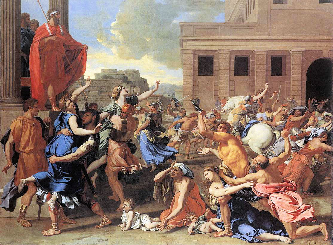 nicholas poussin, the abduction of the sabine women, 1634-35