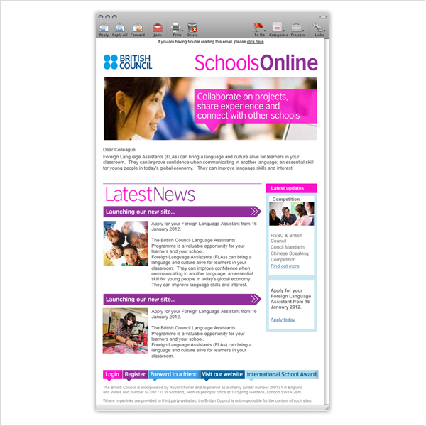 Completely editable HTML email