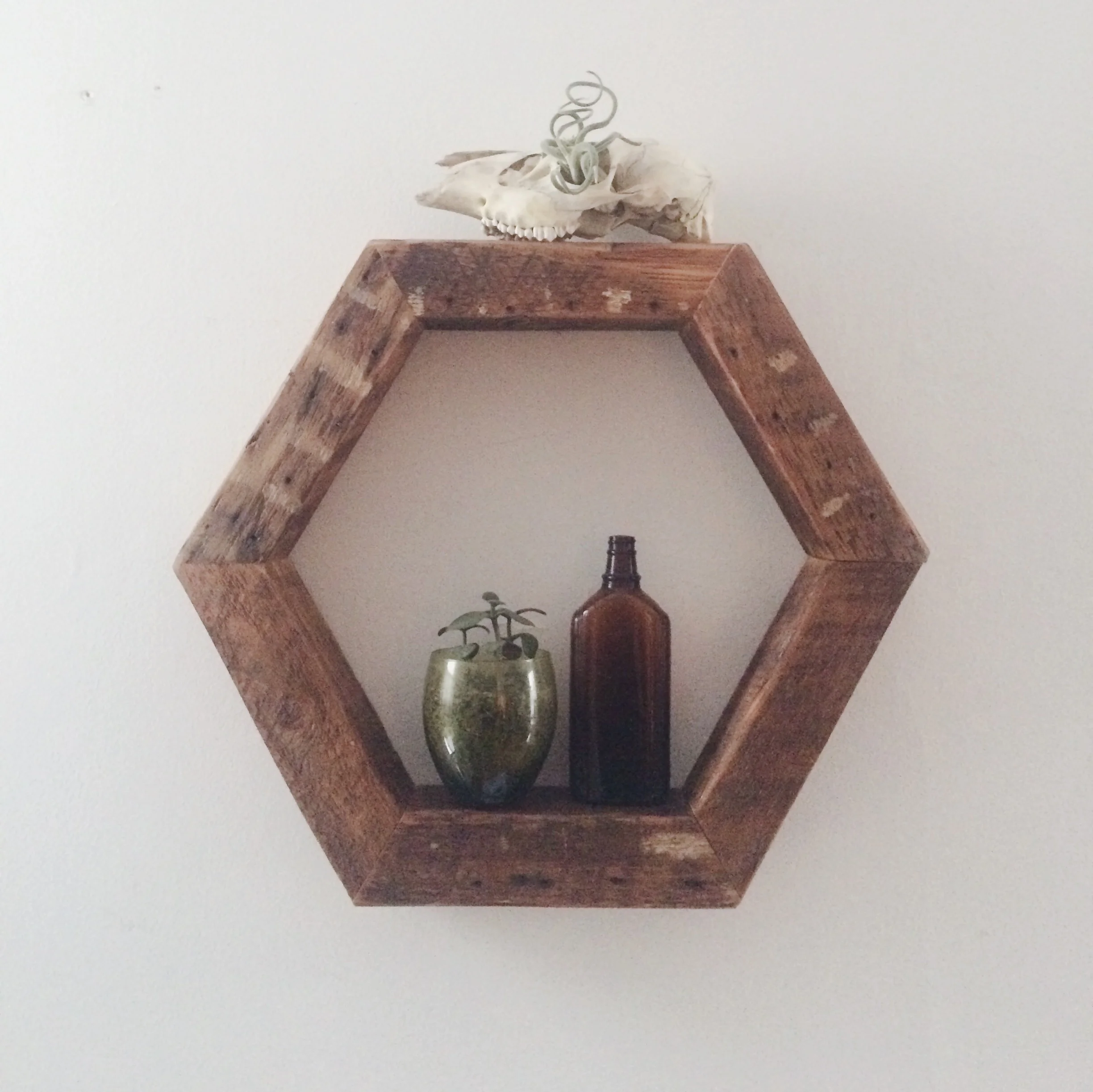Geometric Shelf Class $45 Hexagon shaped (pictured) or triangle shaped