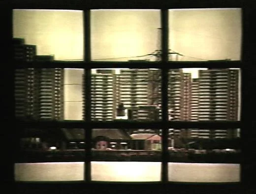 First Light 1989, video wall of 42 monitors, 7 min loop, First shown Tate Liverpool, then Diorama, Camden, London