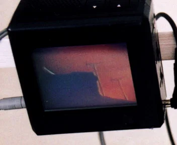 Caught, 2003 video, 4min loop, sound. First shown Cover Up, Calvin St, London