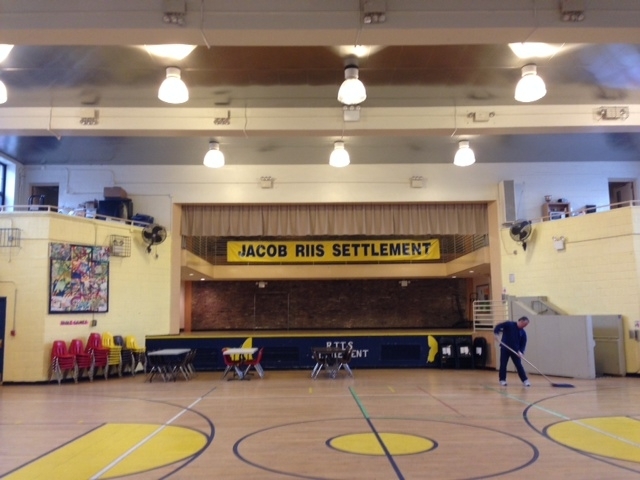 The Queensbridge Residency Space is 5200 Sq. Ft. including the gym and the stage.