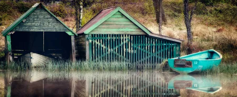 Boathouses, boathouse Bay