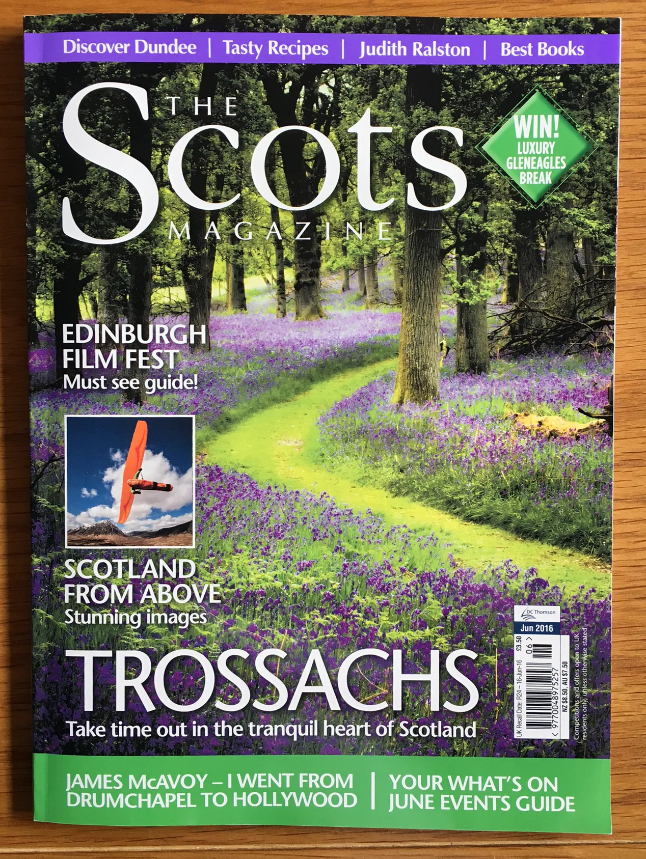 Scots Magazine, June 2016 Delighted to be asked to provide an image of the bluebells at Kinklaven Woods, Perth for the 'Scots' magazine. A quintessentially Scottish institute with a great reputation for quality and coverage.