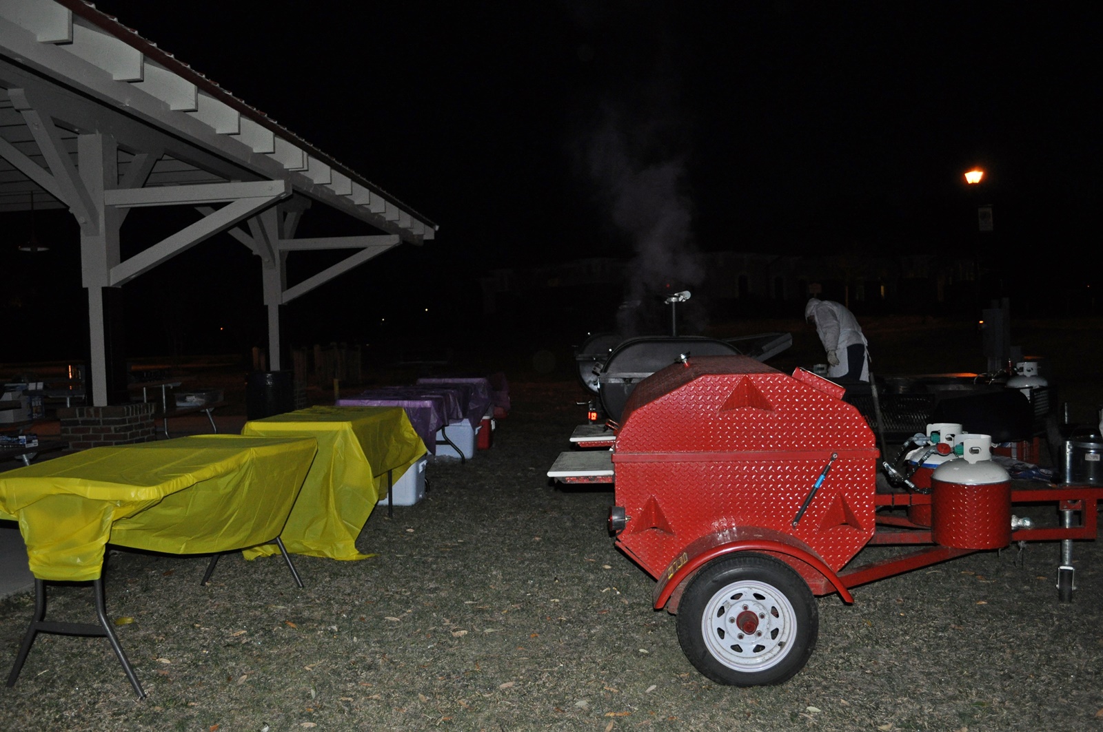 2017-0316 BBQ (Pat Kelly) - Three Grills Working.JPG