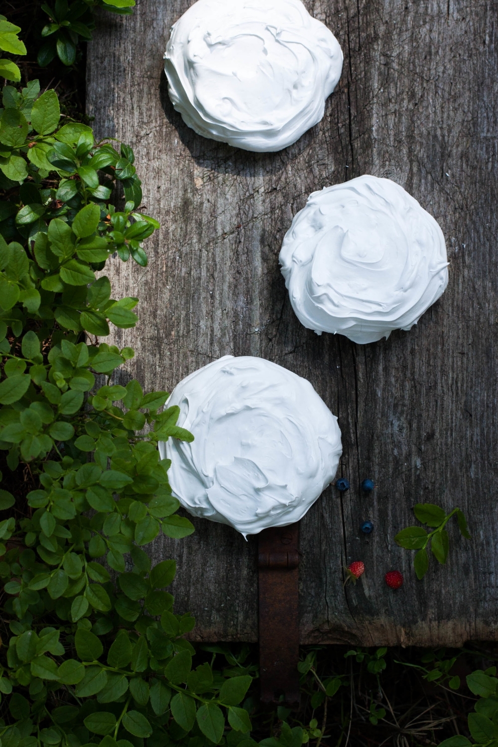 Mini Almond Pavlovas with Forest Berries | my blue&white kitchen