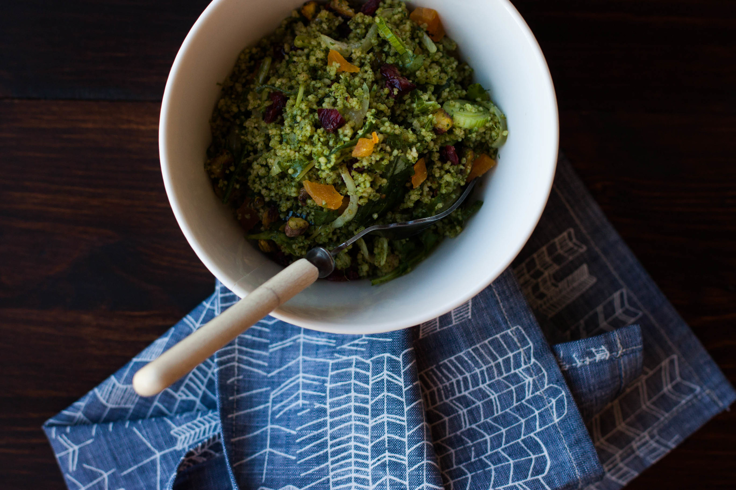 Green Couscous Salad | My Blue&White Kitchen