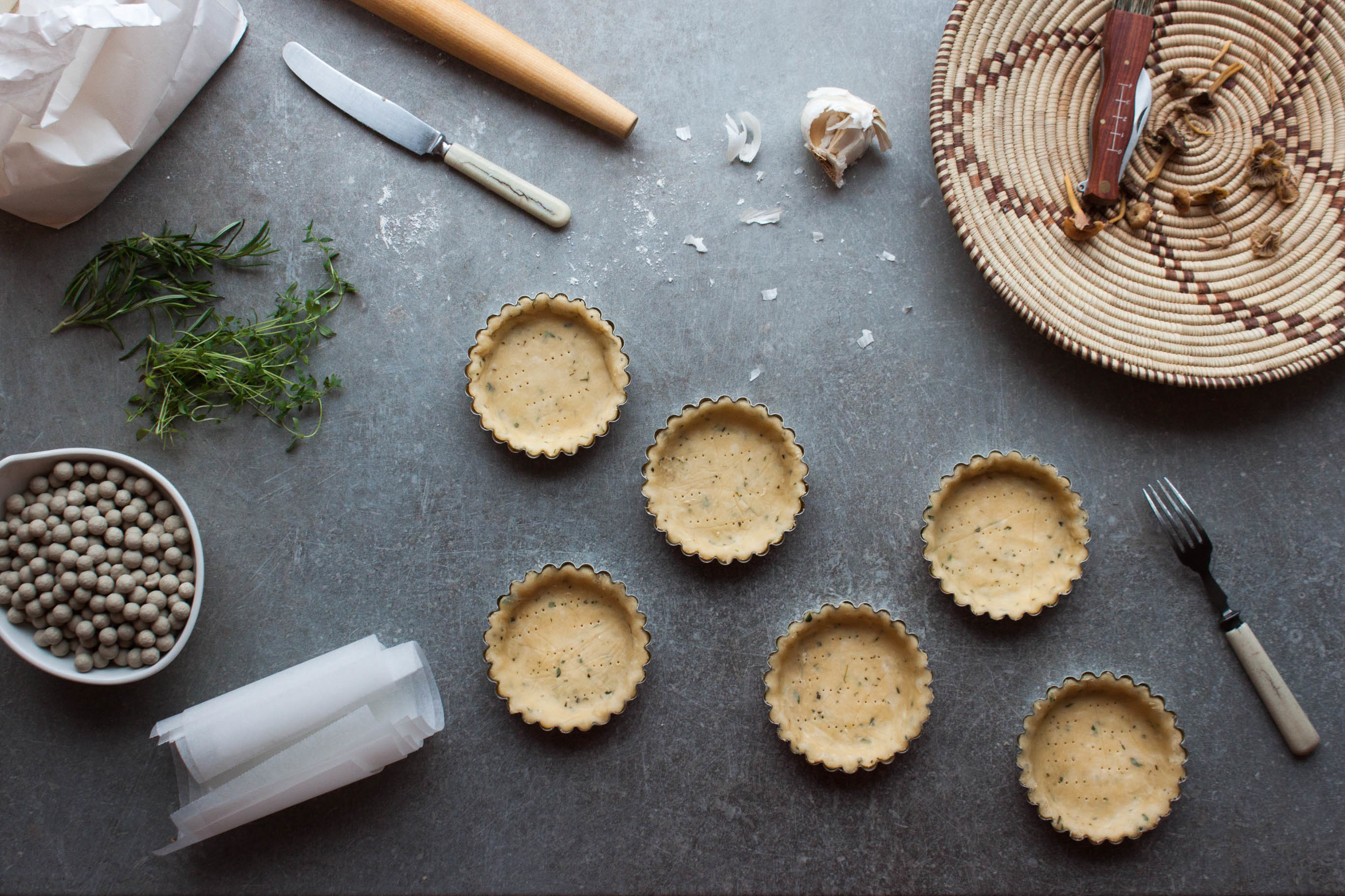 Funnel Chanterelle Tartlets | My Blue&White Kitchen