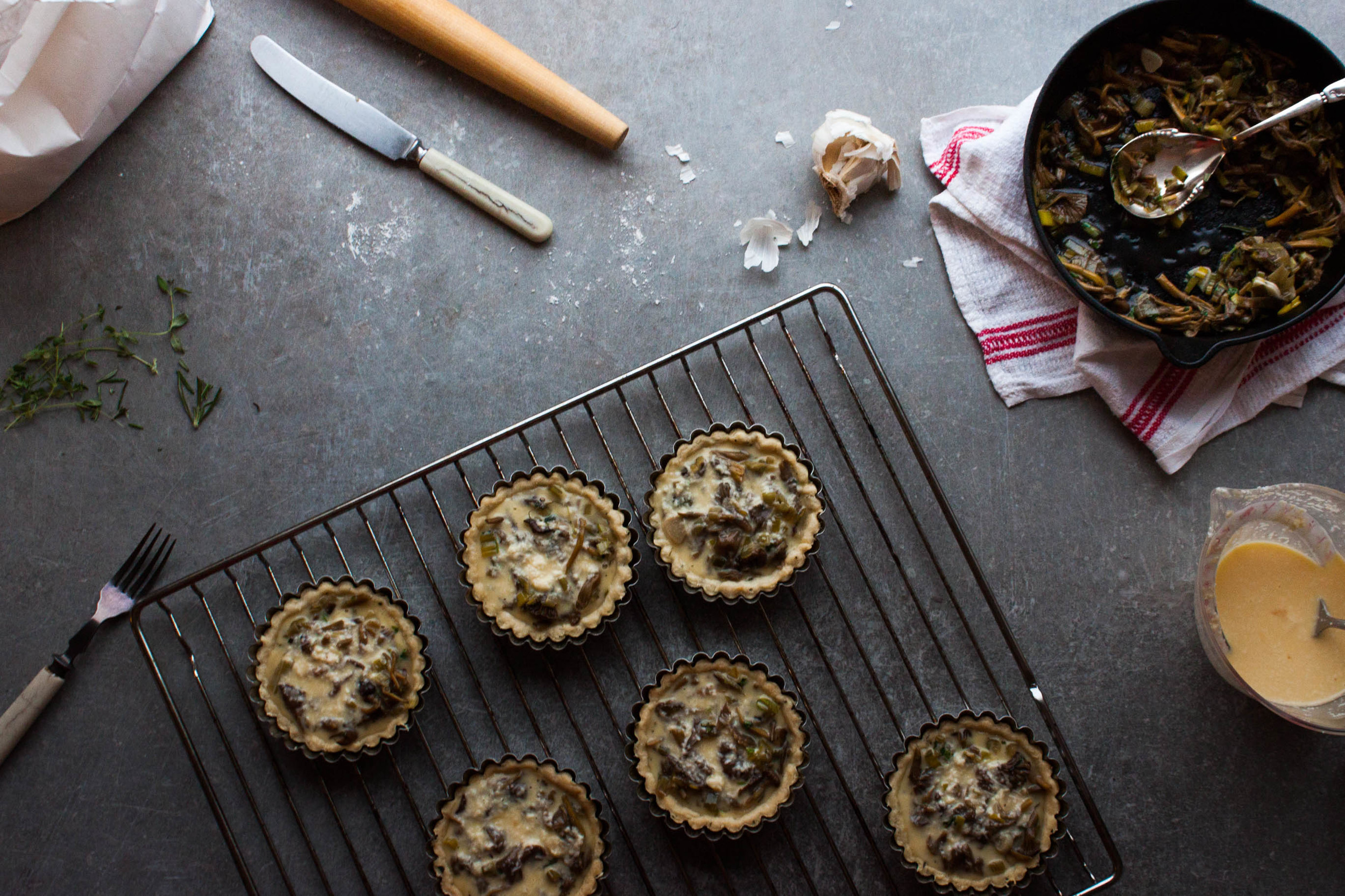 Funnel Chanterelle Tartlets | My Blue&White Kitchen