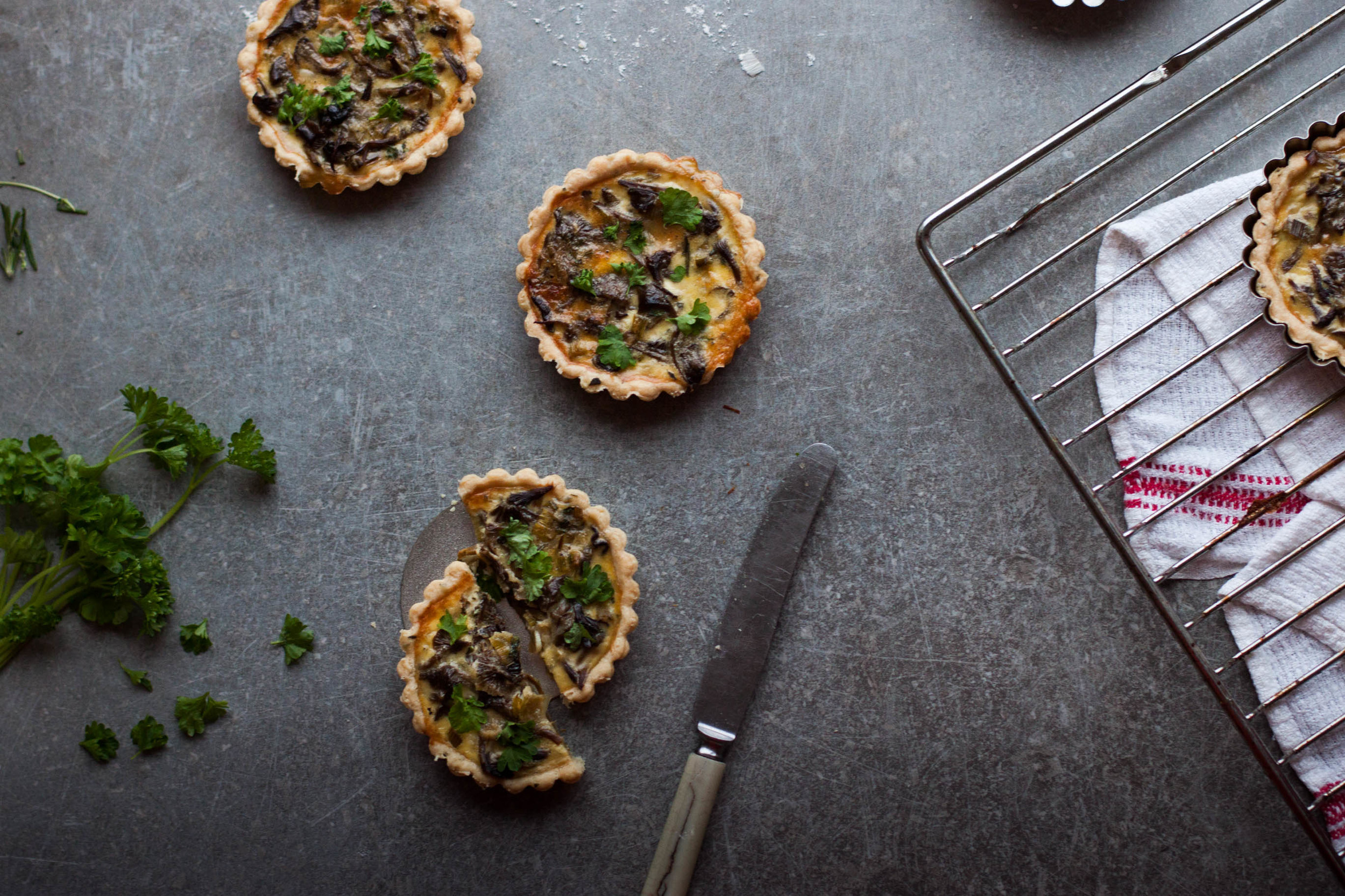 Funnel Chanterelle Tartlets | My Blue&White Kitchen