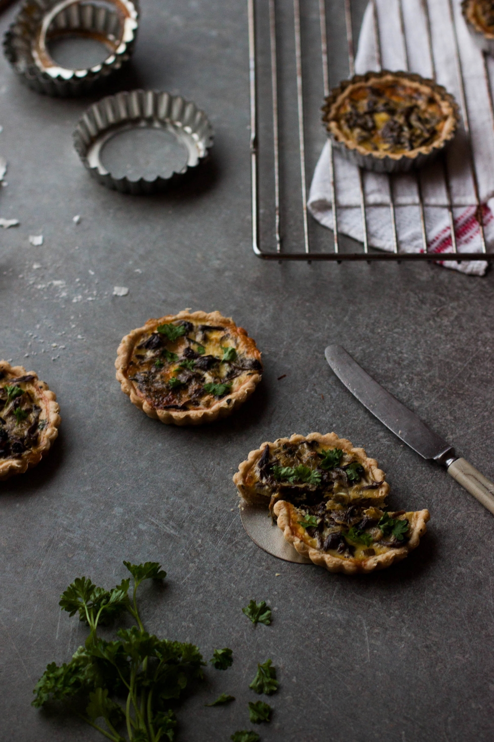 Funnel Chanterelle Tartlets | My Blue&White Kitchen