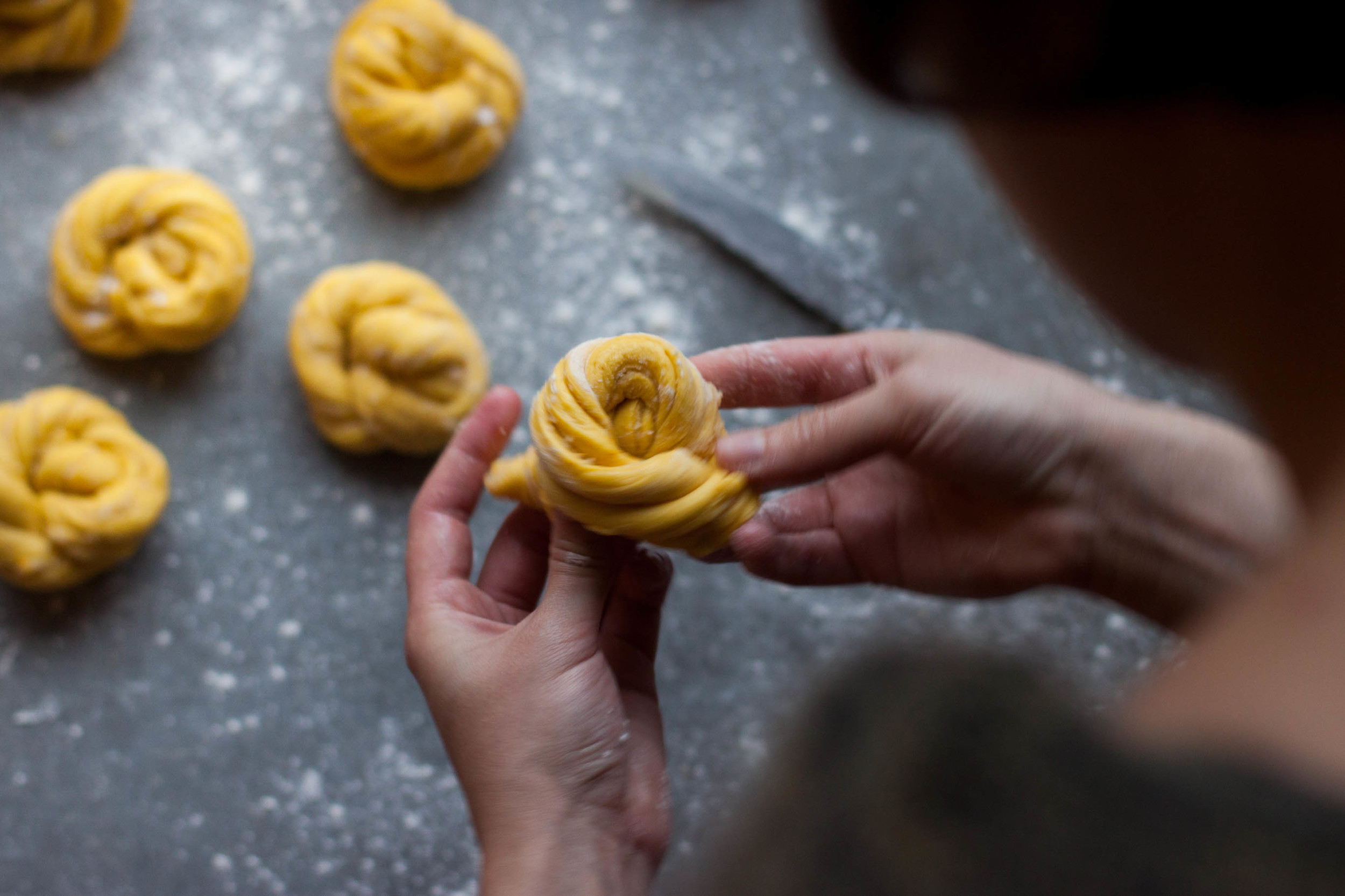 Saffron Knots with Orange Almond Filling | My Blue&White Kitchen