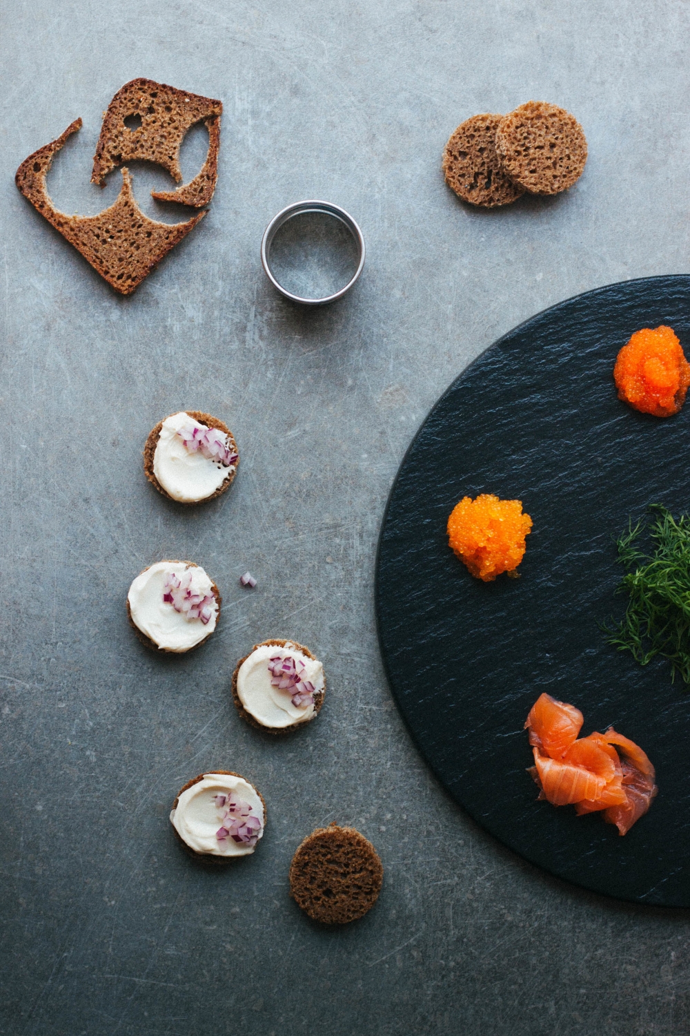 Nordic Canapés with Roe & Gravlax | My Blue&White Kitchen