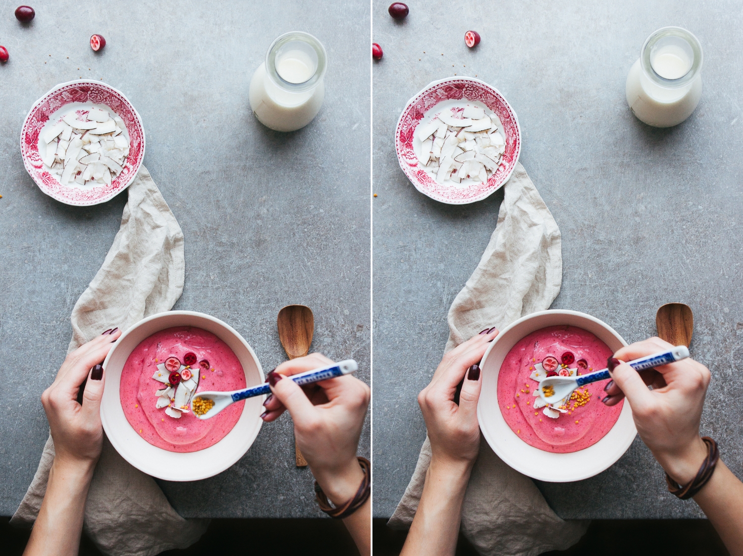 Whipped Cranberry Porridge | My Blue&White Kitchen