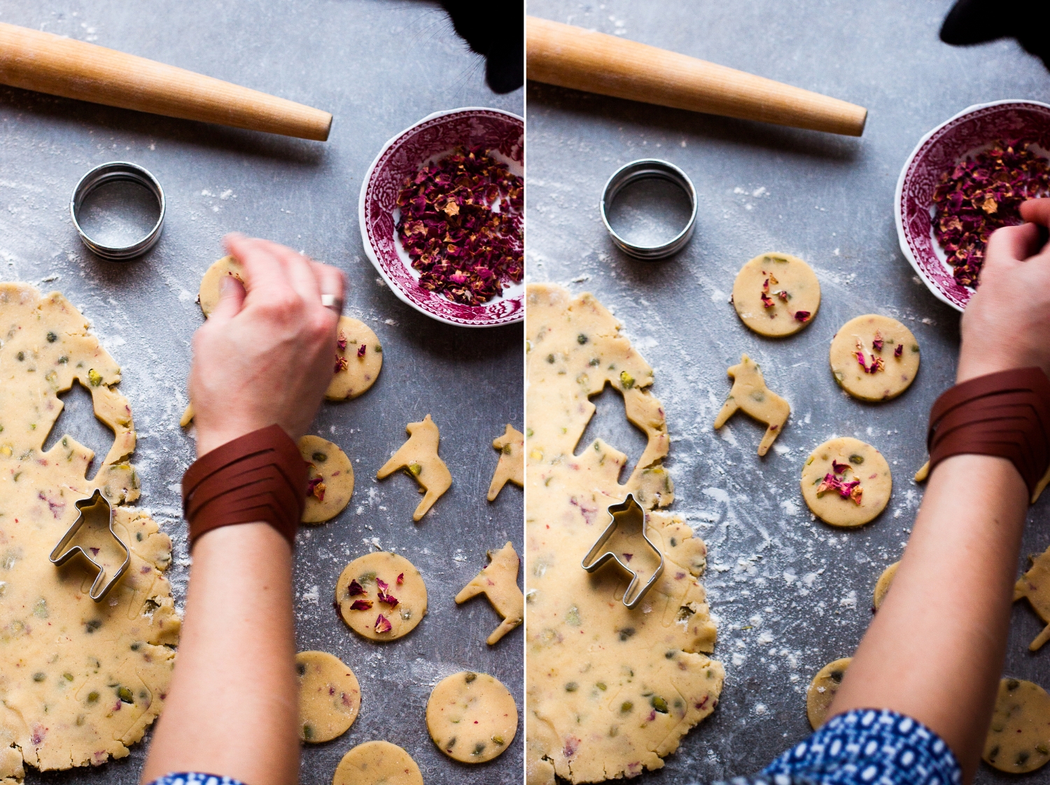 Rose Pistachio Shortbread | My Blue&White Kitchen