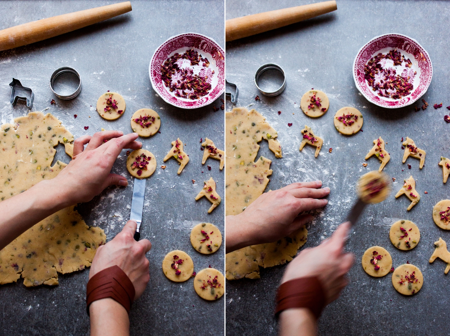 Rose Pistachio Shortbread | My Blue&White Kitchen