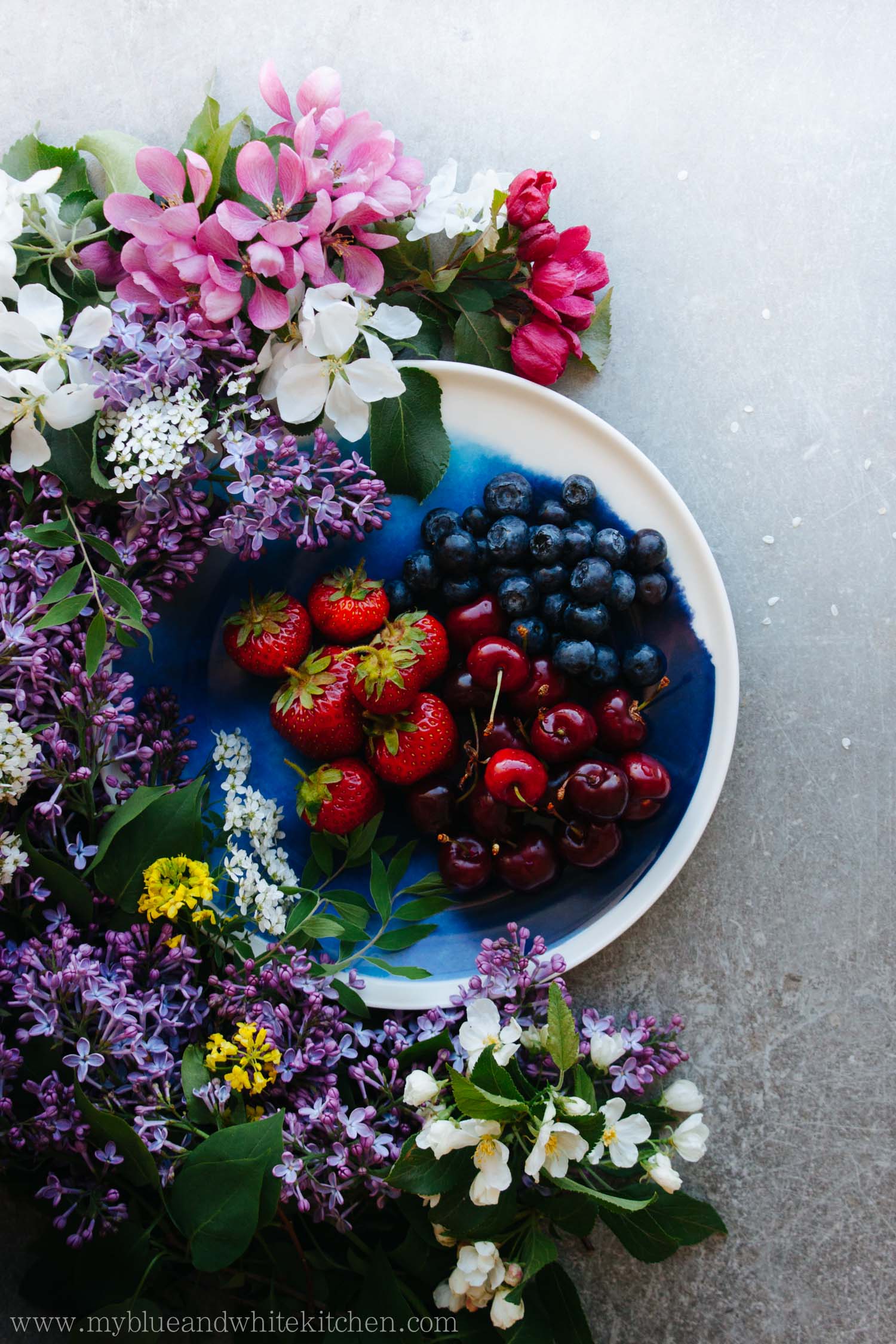 Honey Granola with Summer Berries | My Blue&White Kitchen