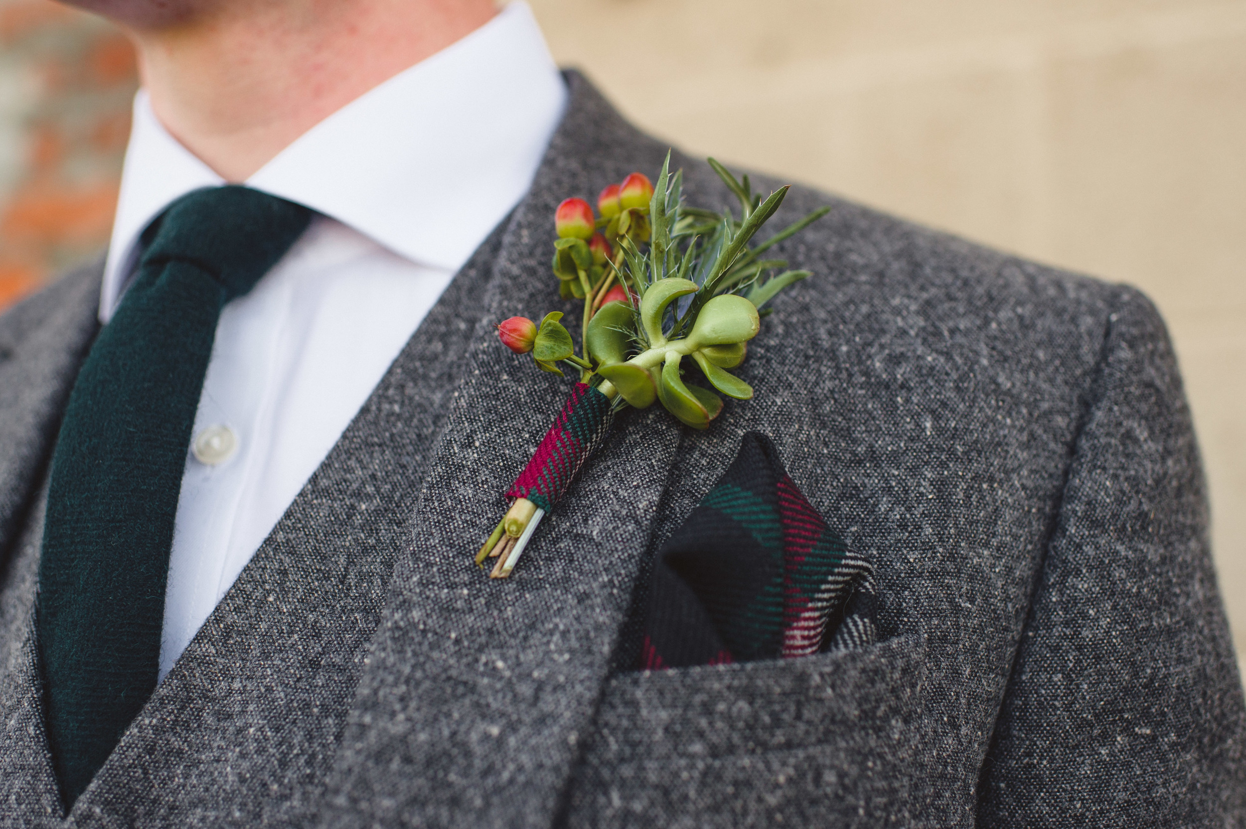 Fall Groom's Boutonniere