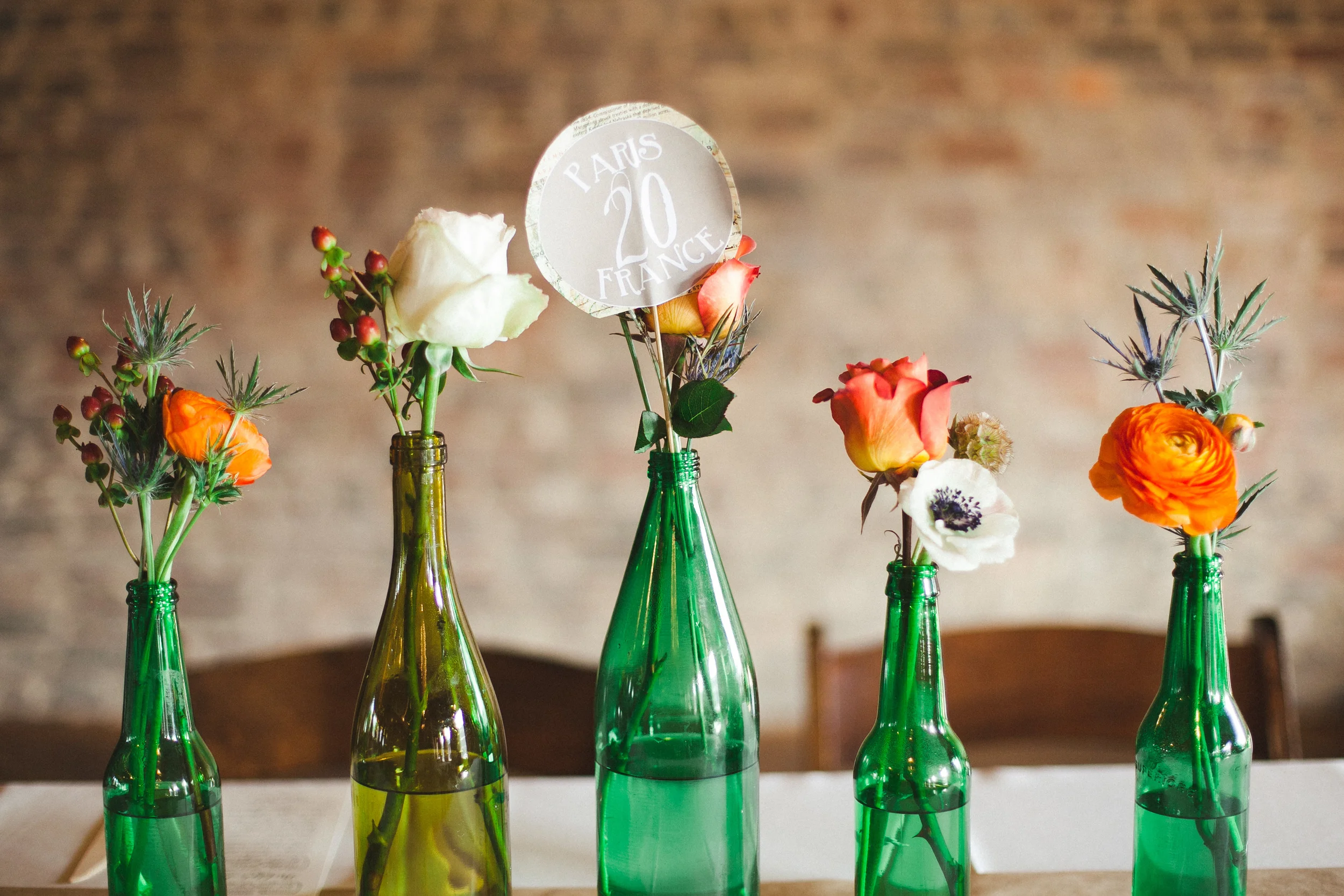 Autumn Wedding Centerpieces and Table Numbers