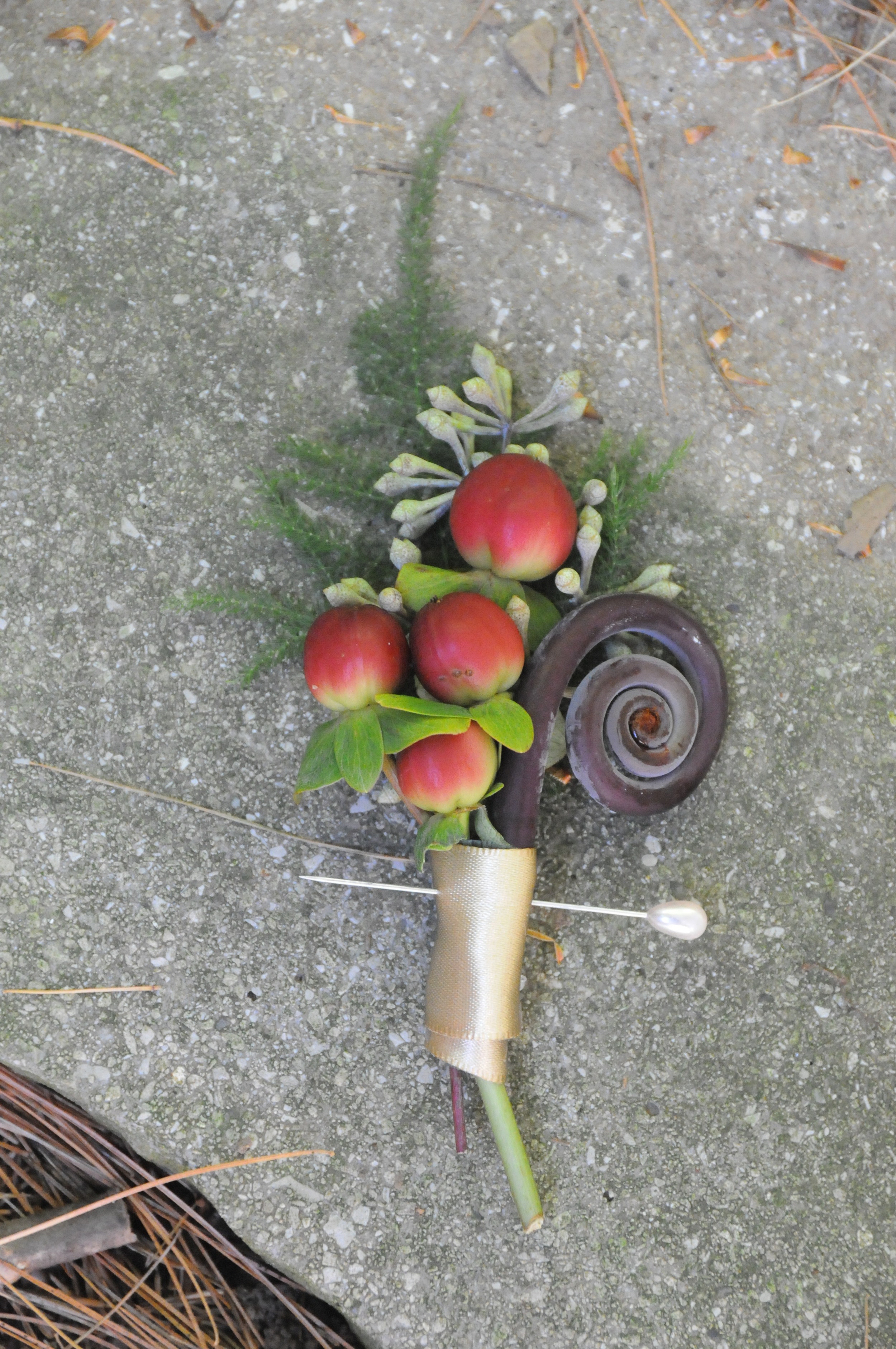 Fall Groom Boutonniere