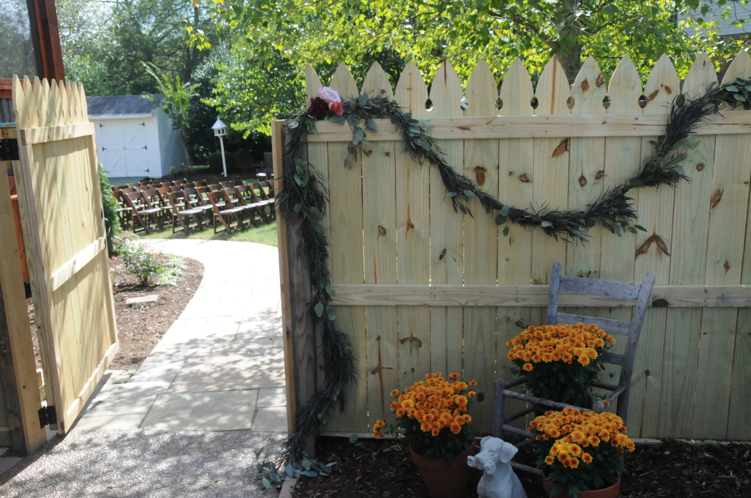Autumn Garland for a Backyard Wedding