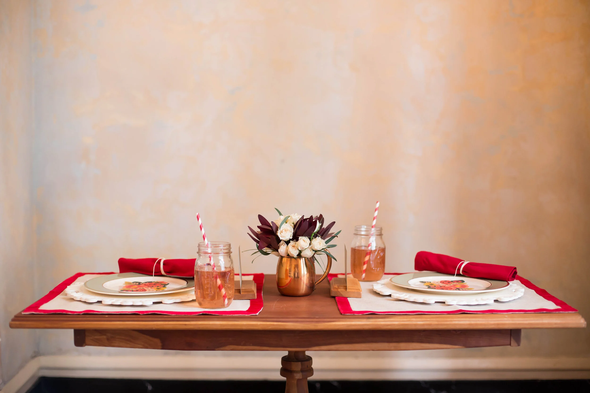 Rustic Valentine's Day Tablescape