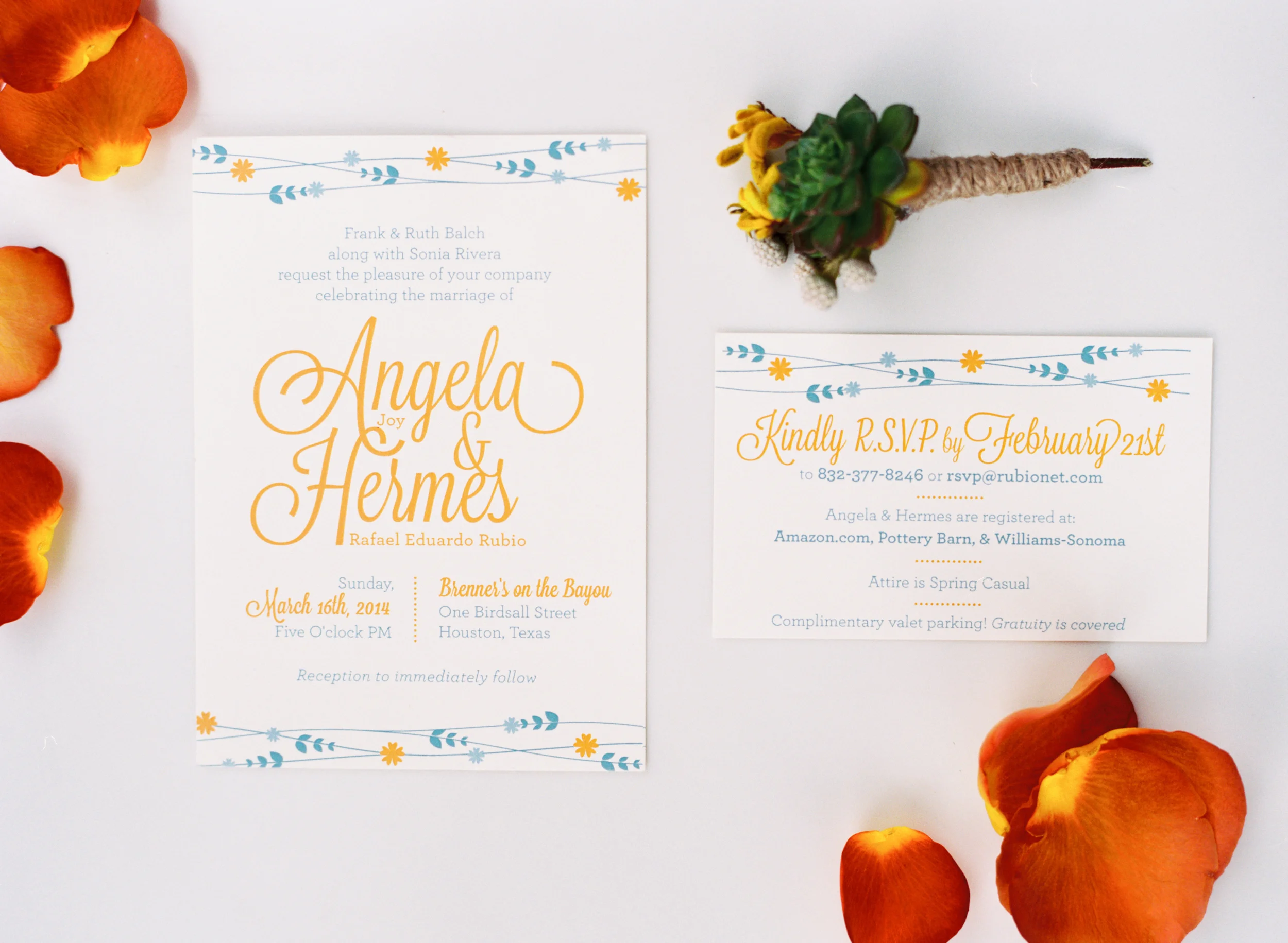 Houston Wedding // Paper by Le Maus // Flowers by Rosemary & Finch // Austin Gros Photography