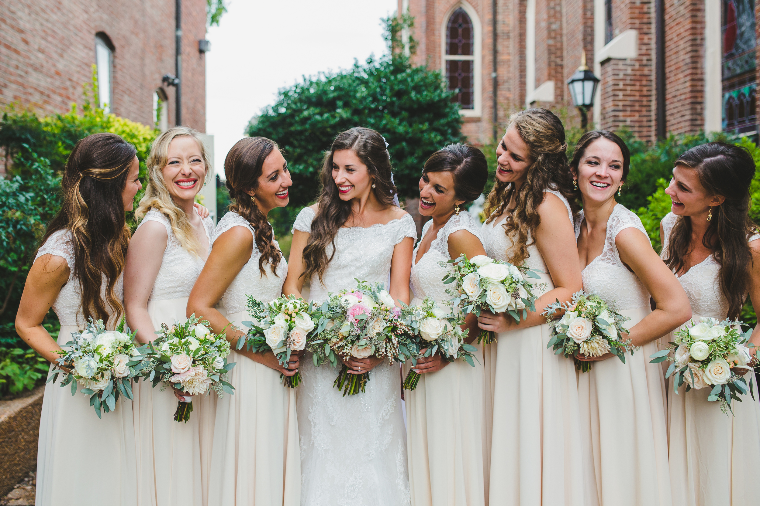 Bride and Bridesmaids // Nashville Garden Wedding // Floral Design