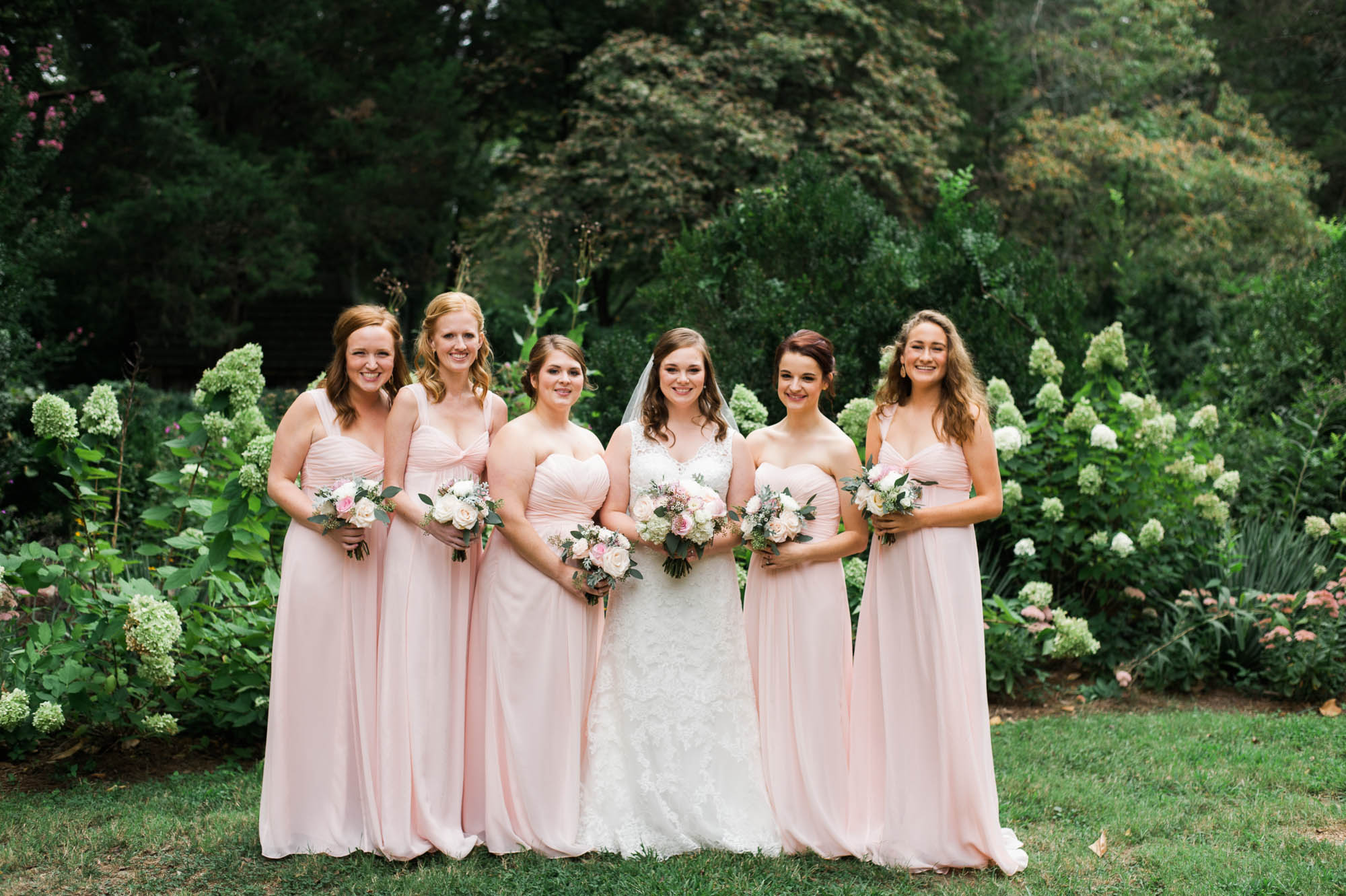 Blush Bridesmaid Dresses // Nashville Wedding Florist