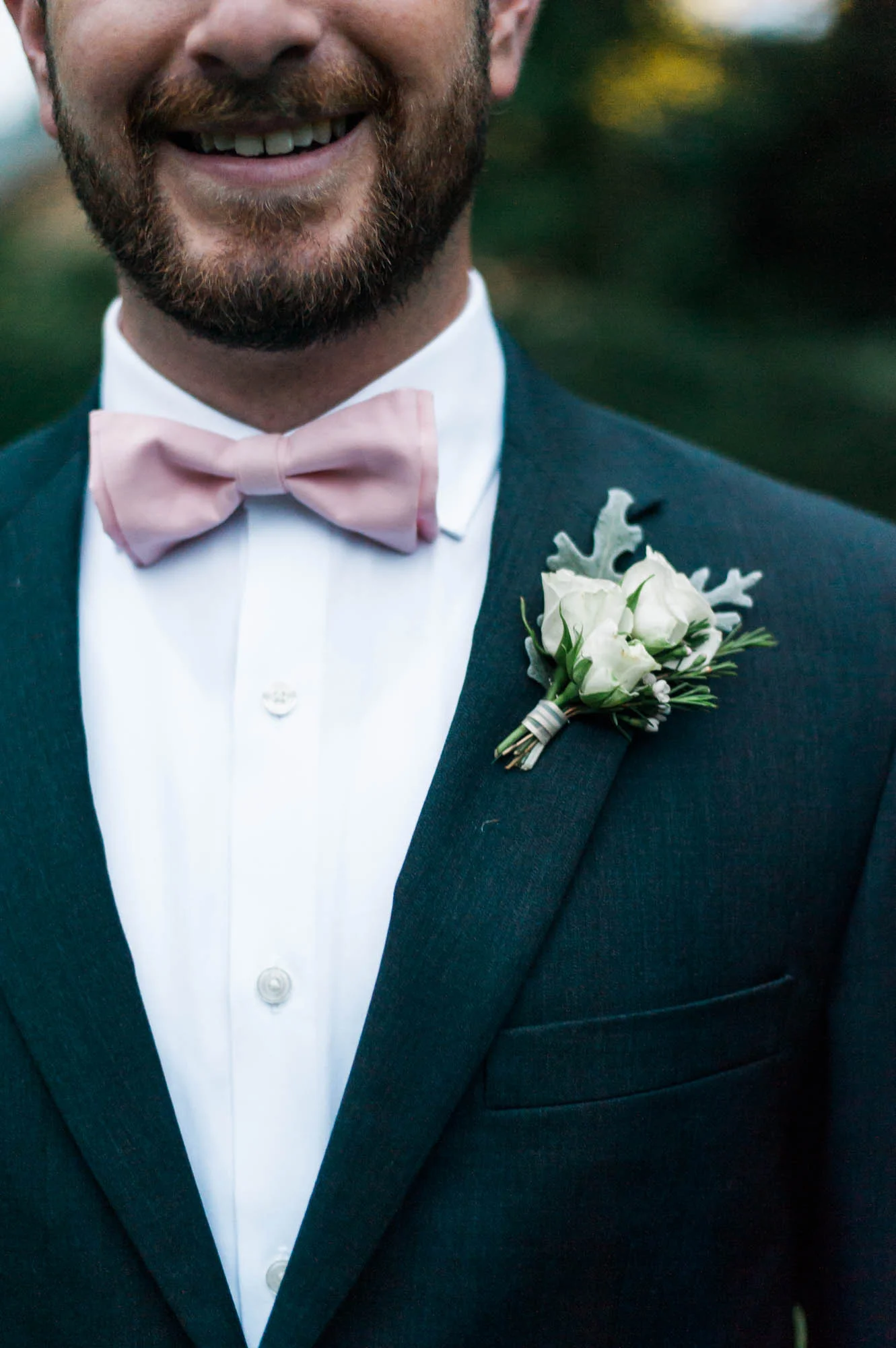Cream and Soft Pink Wedding // Groom Boutonniere