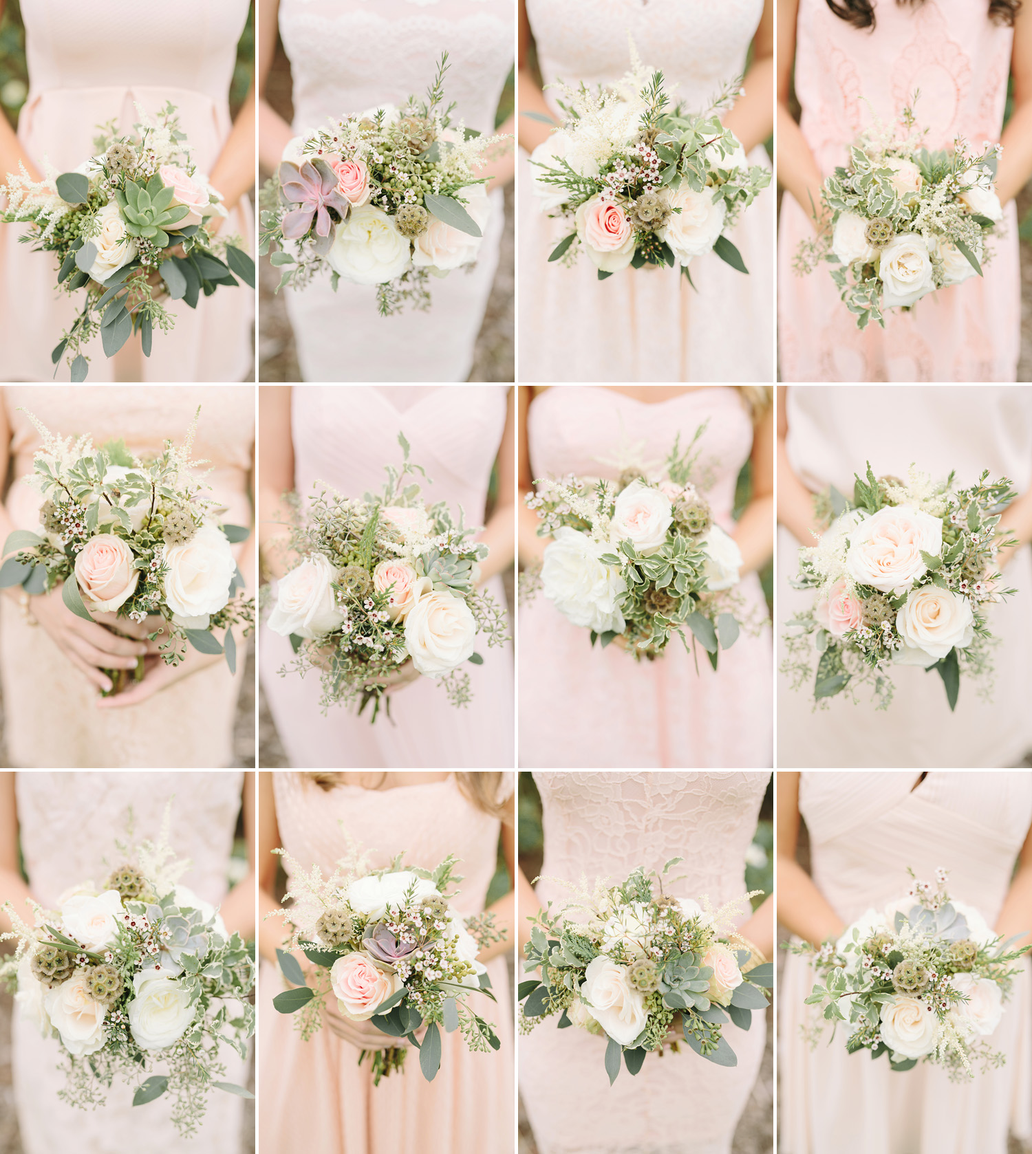 Blush and cream bridesmaid bouquet // Nashville Wedding Flowers