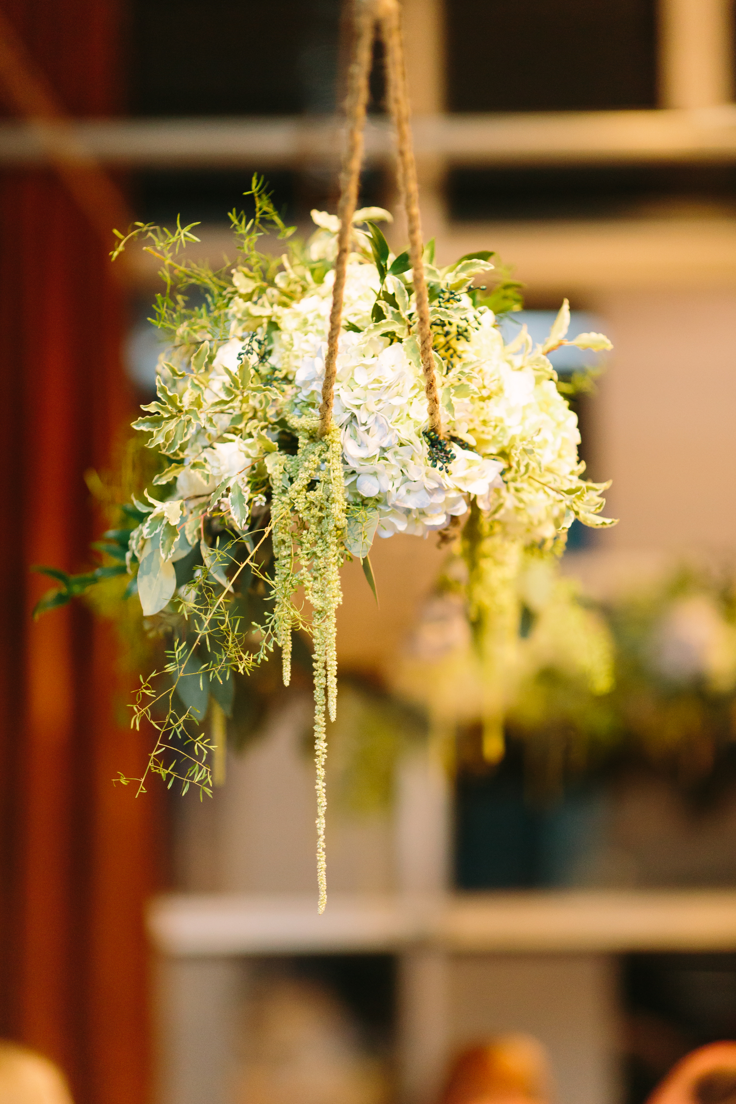 Hanging Floral Arrangement // Nashville Wedding Flowers at The Factory in Franklin