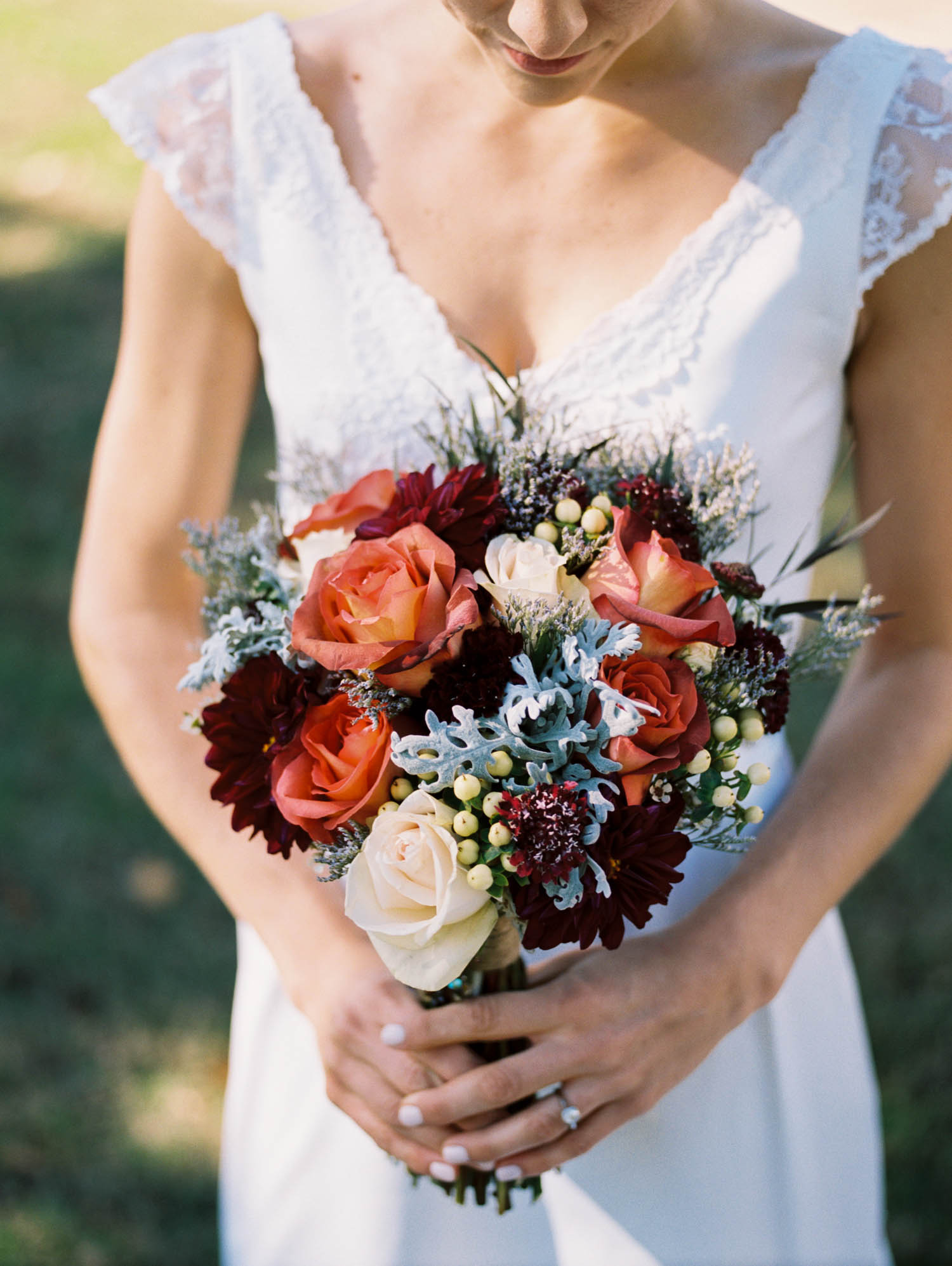 Autumnal bridal bouquet // Nashville wedding florist