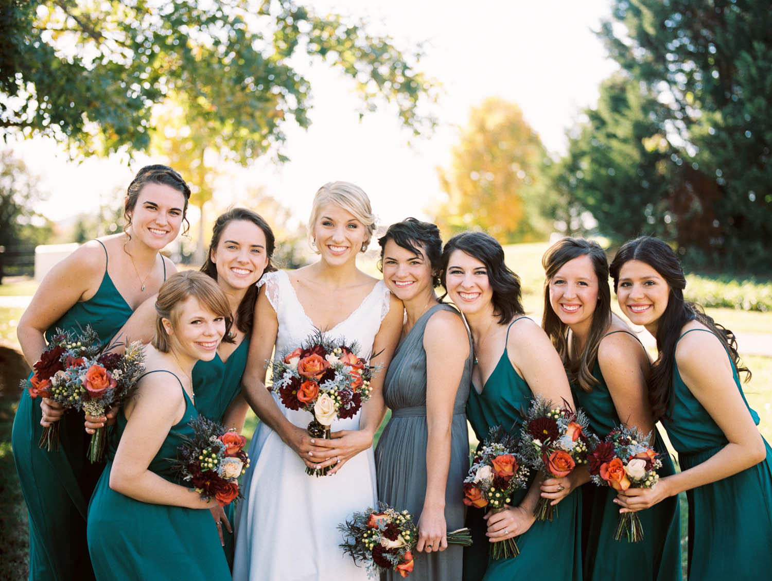 Bride and Bridesmaids Bouquets // Nashville Wedding Florist