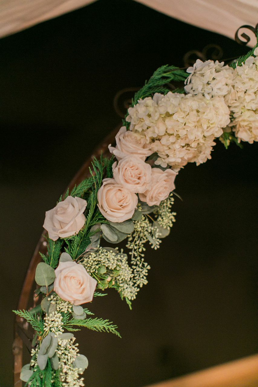 Flower arch with hydrangeas and roses // Nashville Wedding Florist