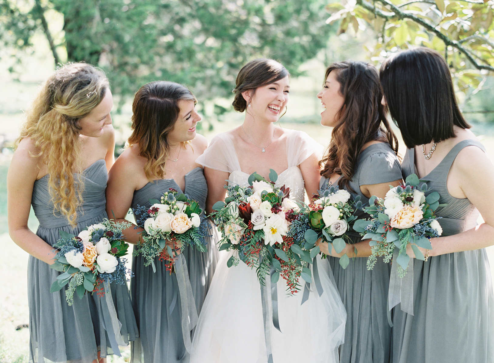 Brides and Bridesmaids bouquets // Nashville Wedding Florist