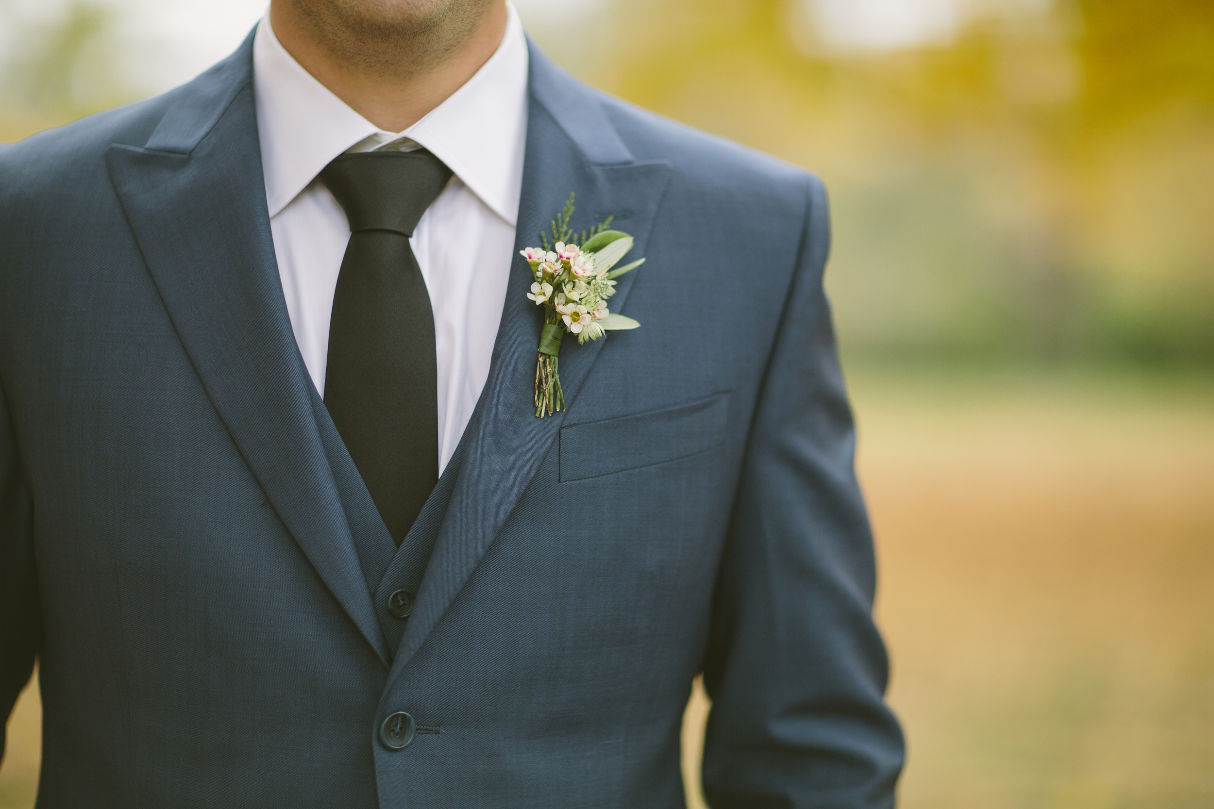 Organic groom's boutonniere // Nashville Wedding Florist