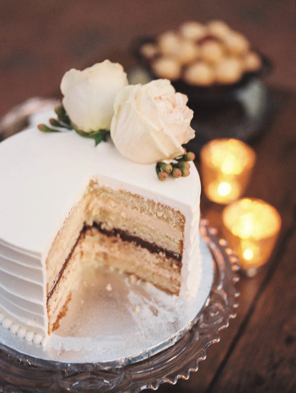 Wedding Cake with Fresh Flowers