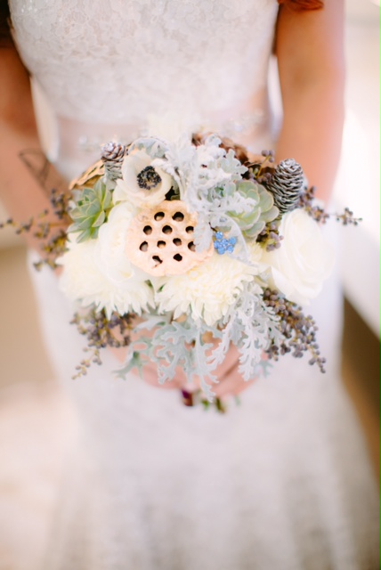Wintry Bridal Bouquet // Nashville Wedding Flowers