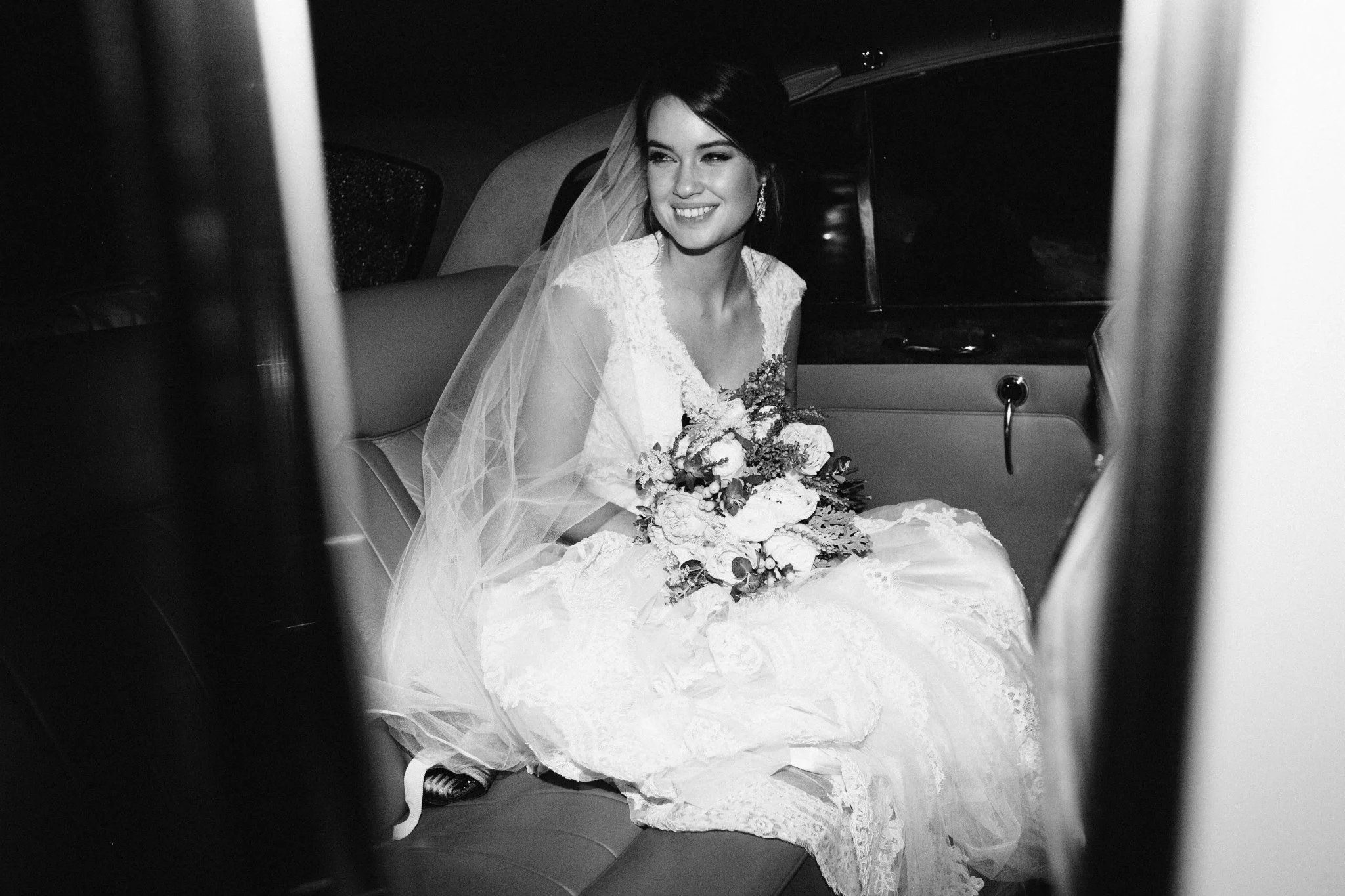 Nashville Wedding Flowers // Classic Getaway Car