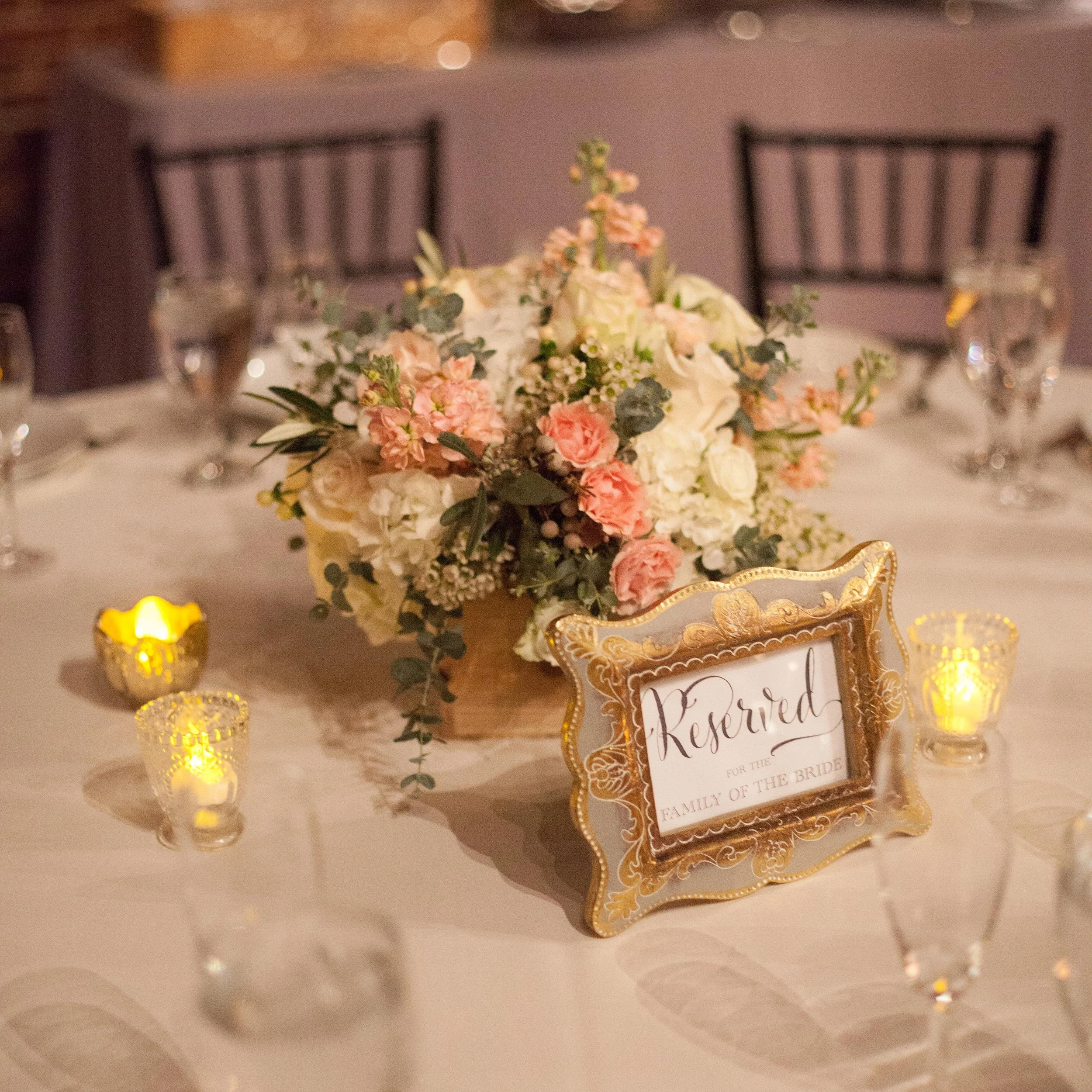 Blush and neutral centerpiece // Nashville Wedding Florist