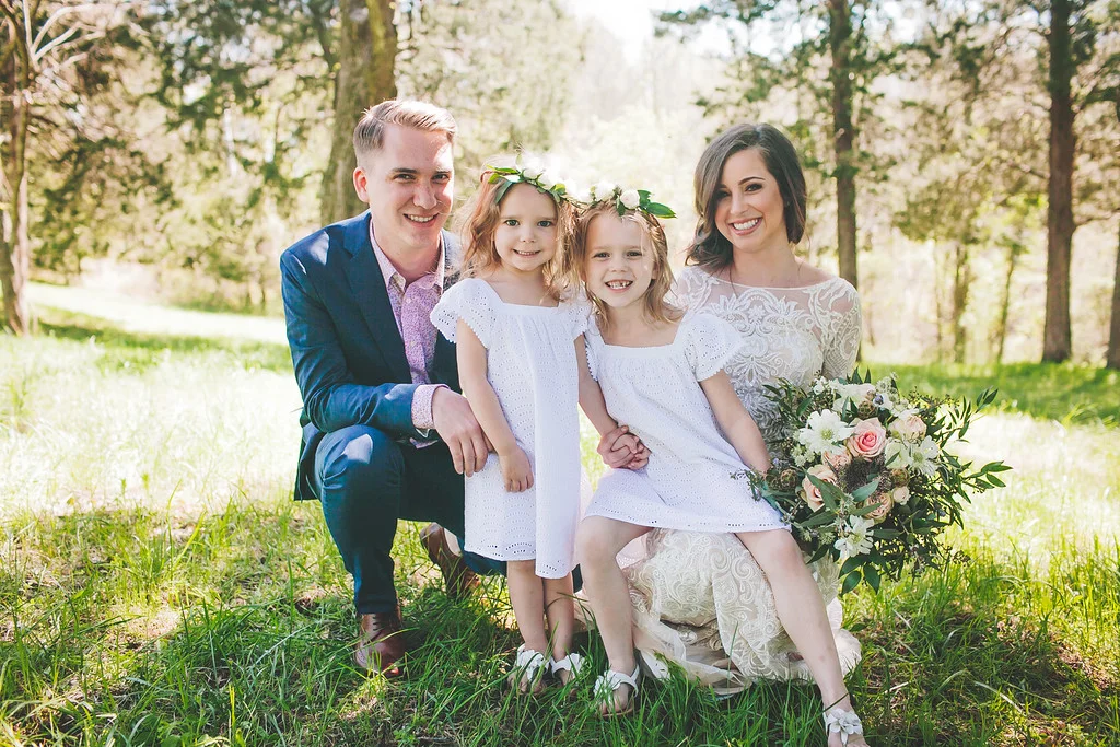 Darling flower girls in crowns / Nashville Wedding Florist