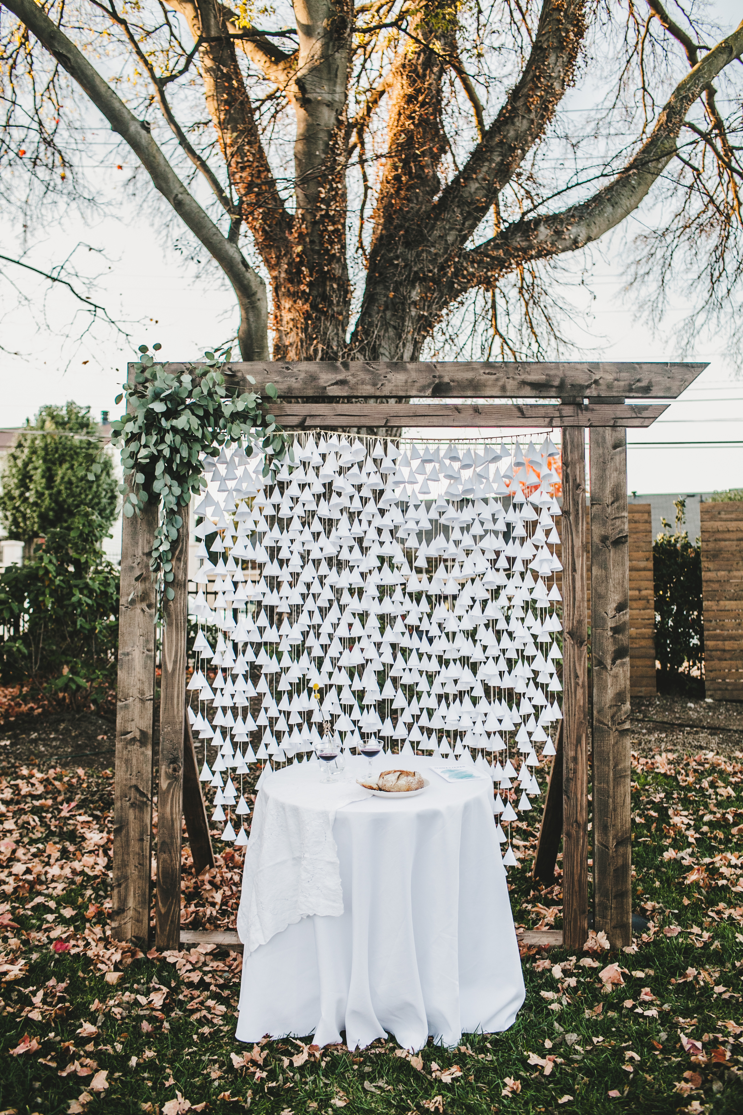 Rustic ceremony backdrop // Nashville Wedding Flowers
