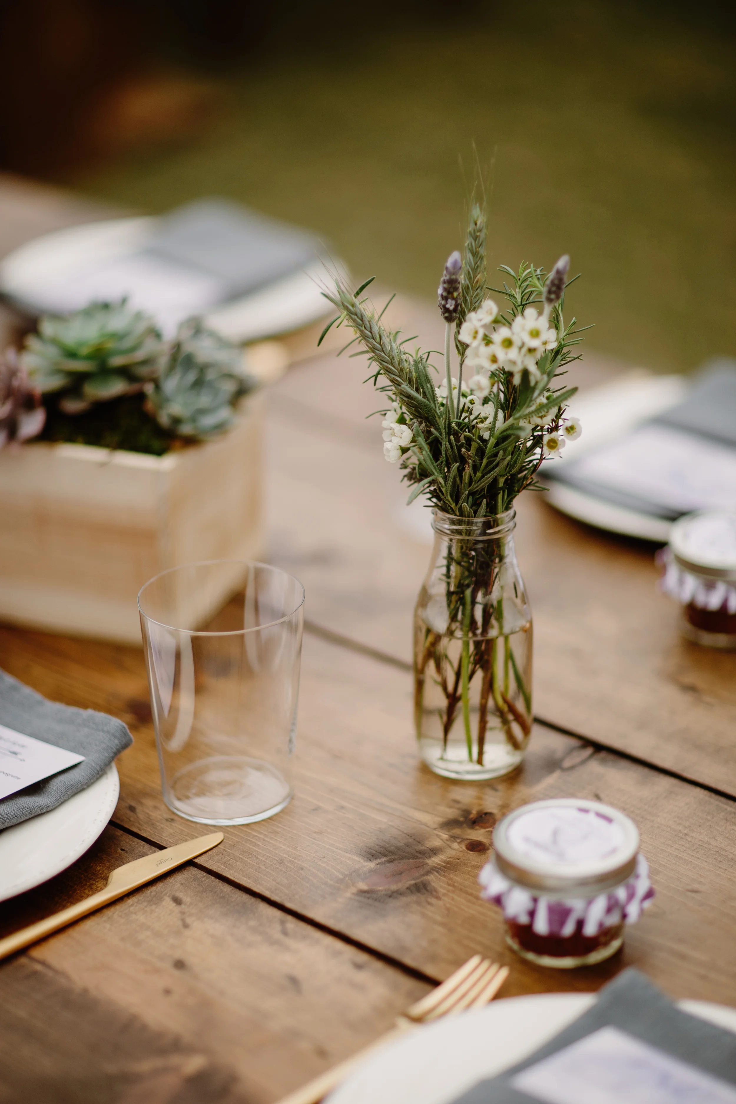 Herbal floral arrangement // Nashville Wedding Florist