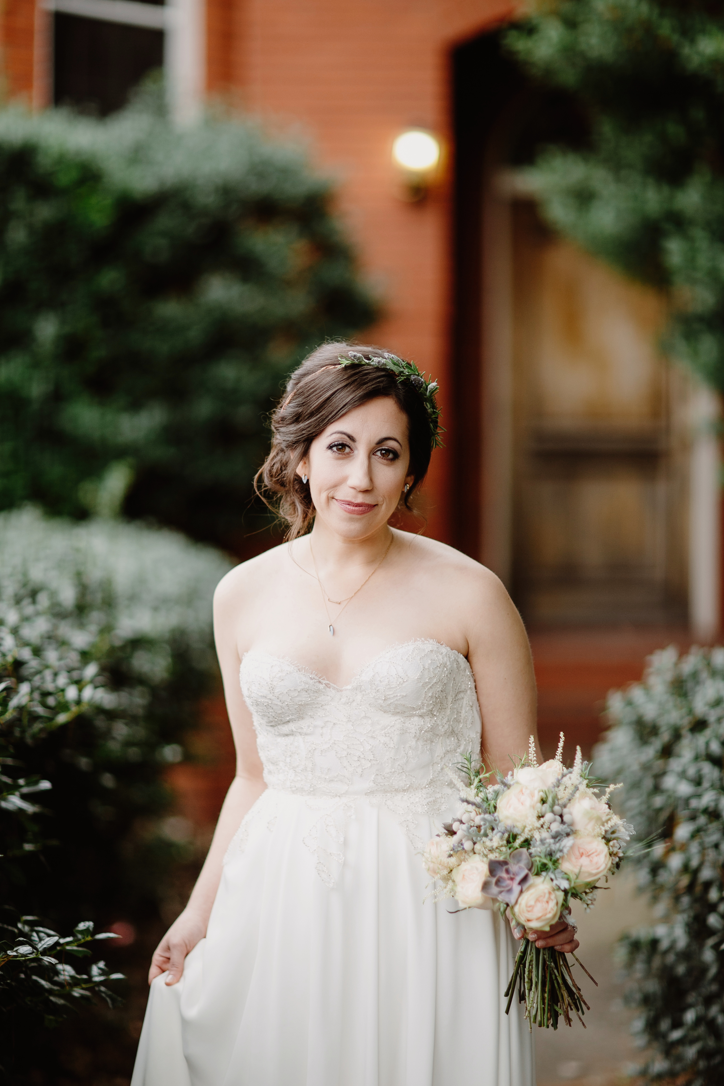 Cordelle Bride // Neutral and lavender wedding flowers