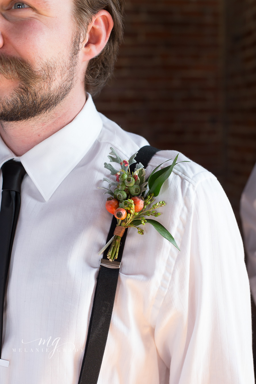 Blueberry and rosehip boutonniere //Nashville Wedding Florist