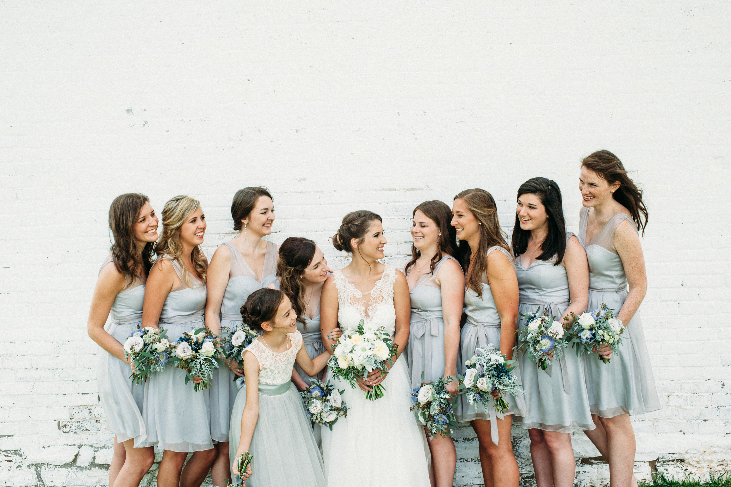 Light Blue Bridesmaid Dresses // Nashville Wedding Flowers