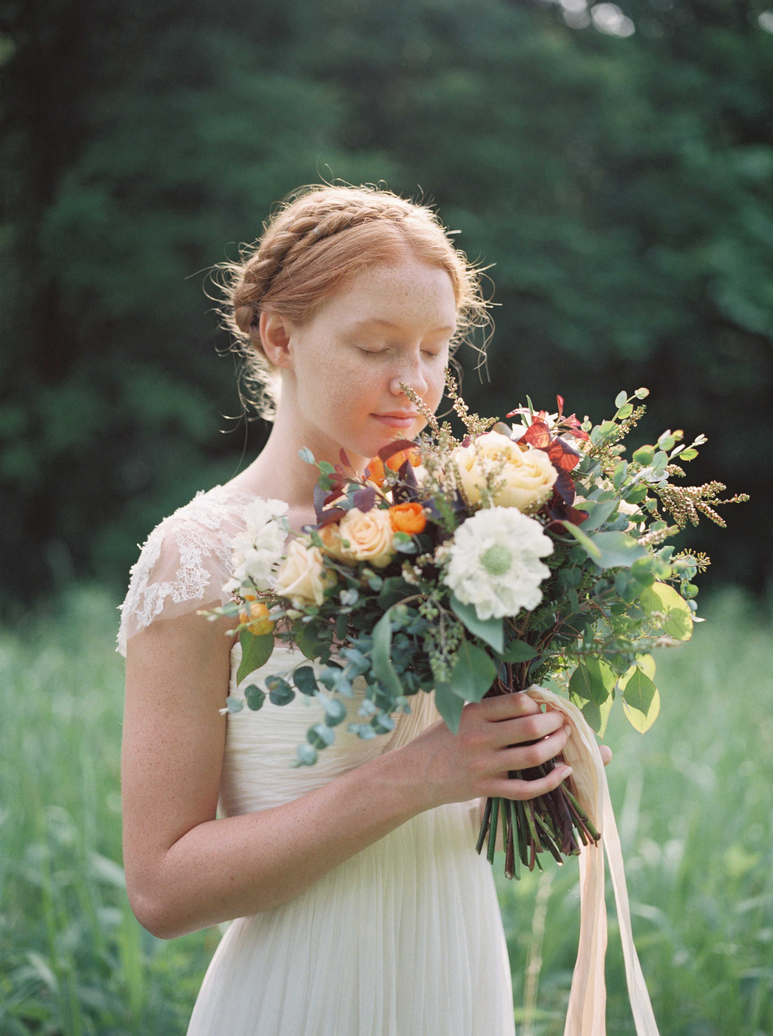 Whimsical Bridal Portrait // Nashville Wedding Flowers