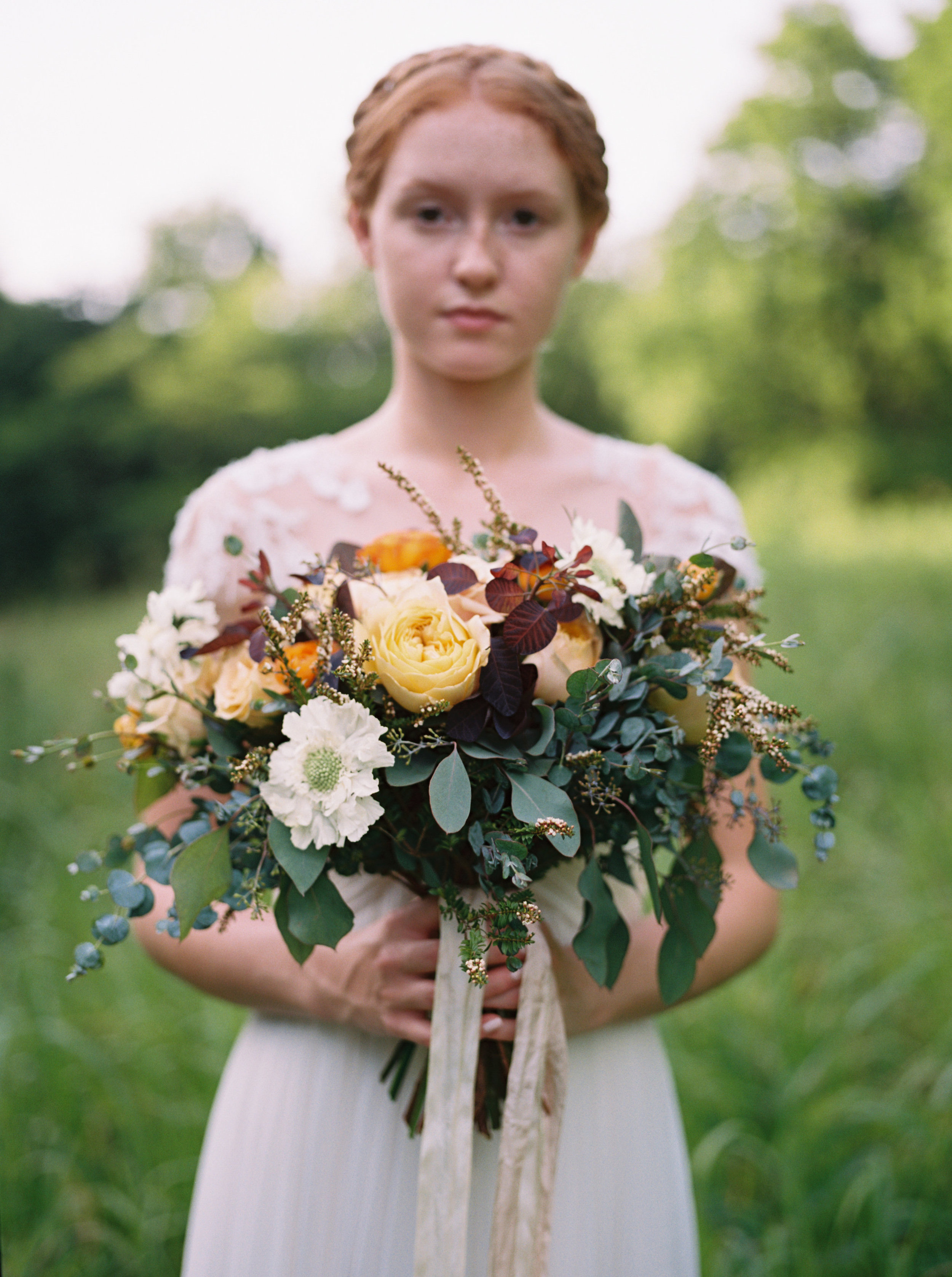 Lush, organic bridal bouquet // Tennessee Wedding Florist